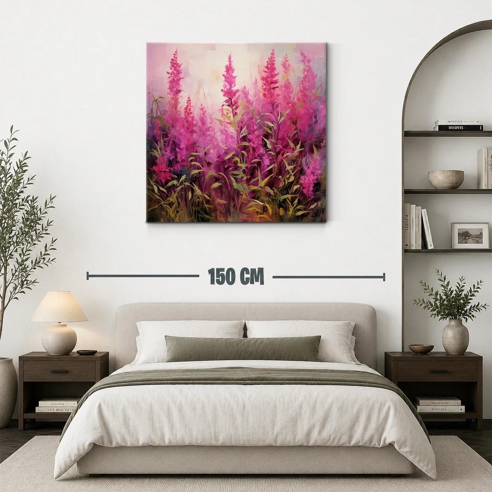 Cuadro con flores fucsias que transmiten energía y vitalidad — miniatura 3