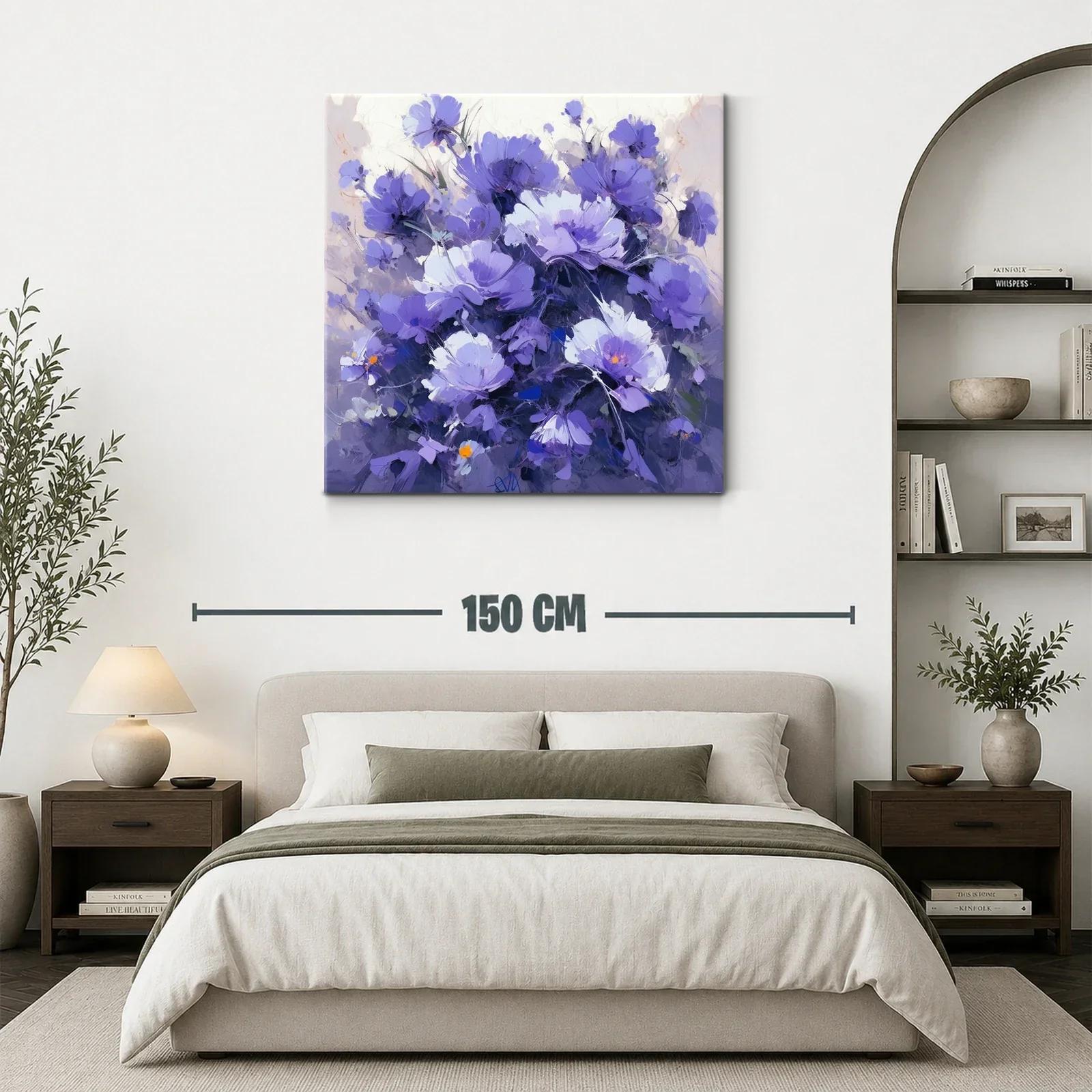 Bello ramo de flores en tonos violetas y lilas — miniatura 3