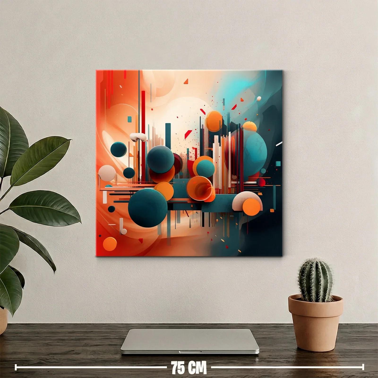 Composición abstracta con formas geométricas y tonos cálidos — miniatura 2
