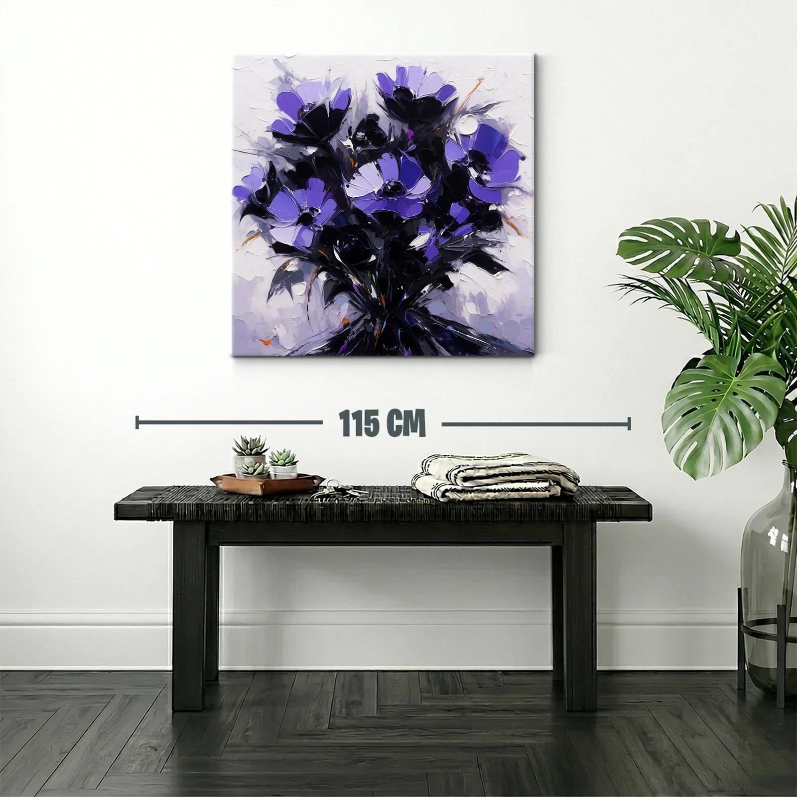 Elegante ramo de flores en tonos violetas y negros — miniatura 2