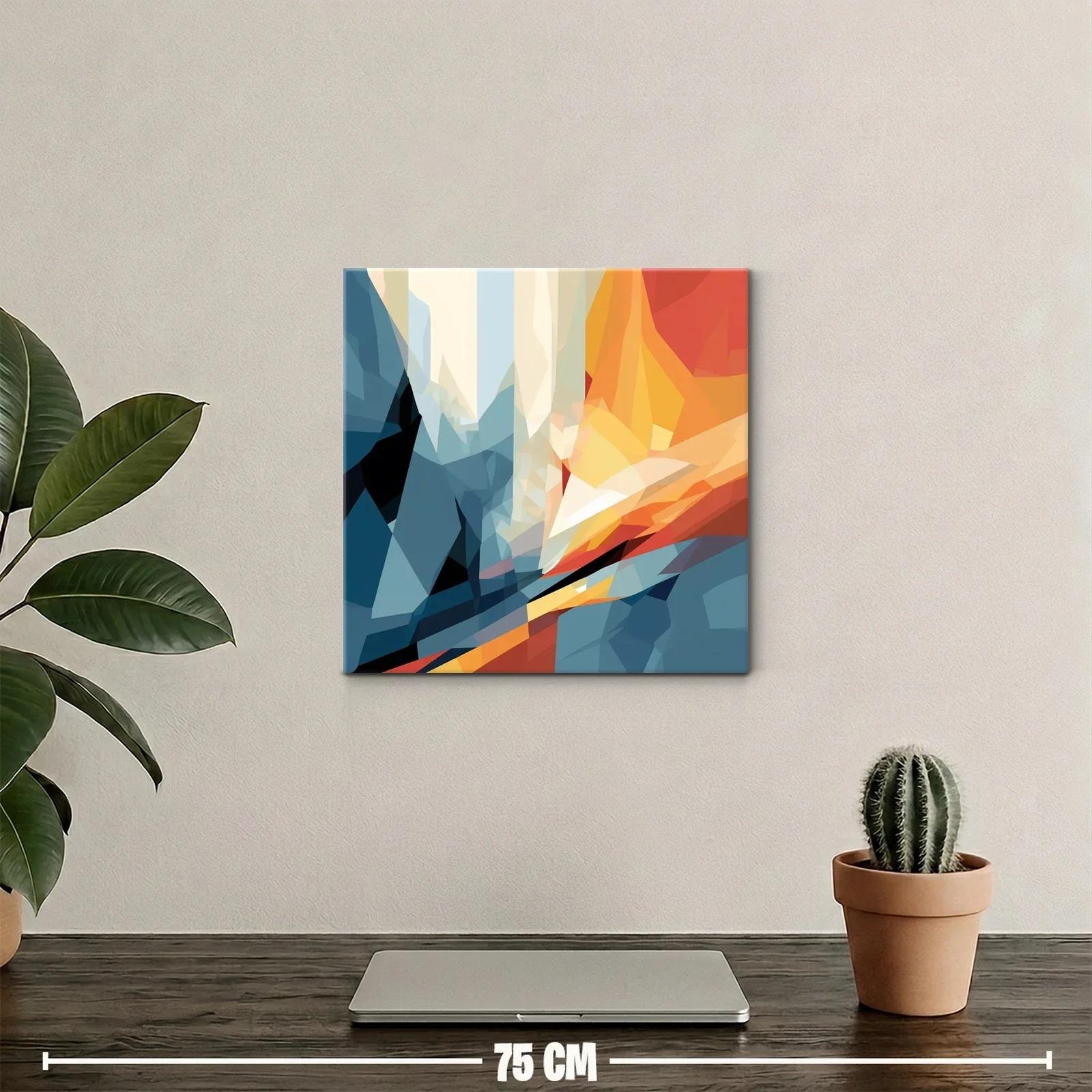 Composición Abstracta con Tonos Cálidos y Fríos — miniatura 2