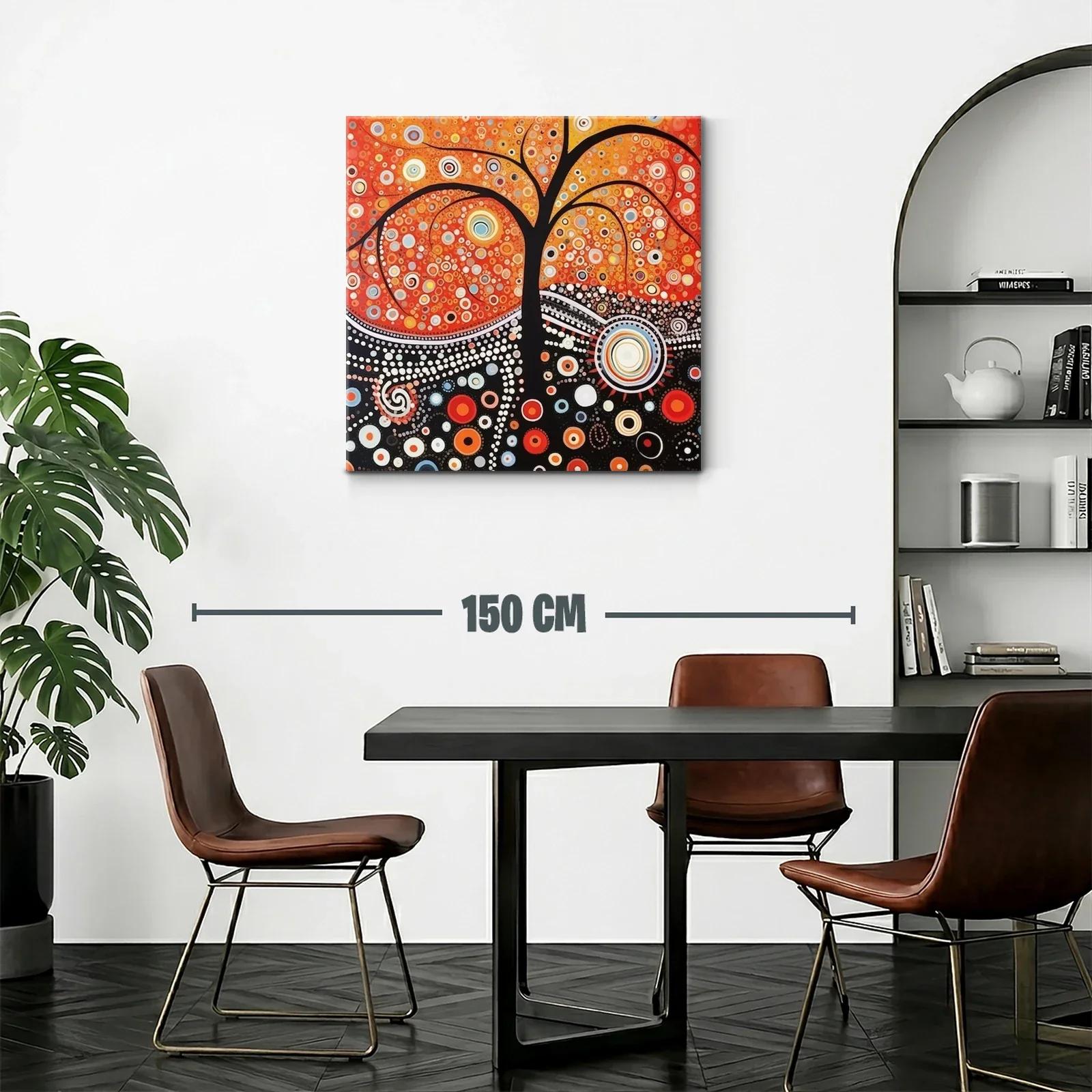 Árbol abstracto en vibrantes tonos cálidos y contrastes vivos — miniatura 2