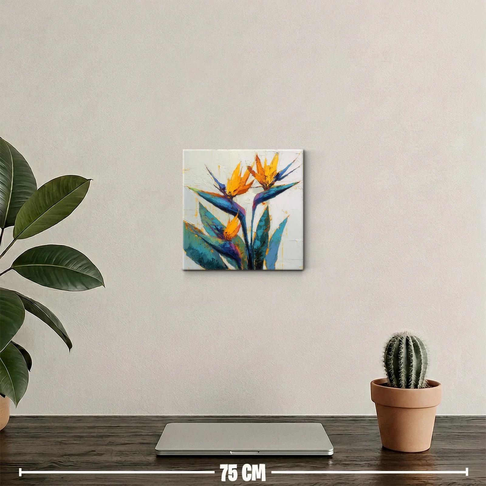 Cuadro moderno con flores exóticas de colores vibrantes — miniatura 2