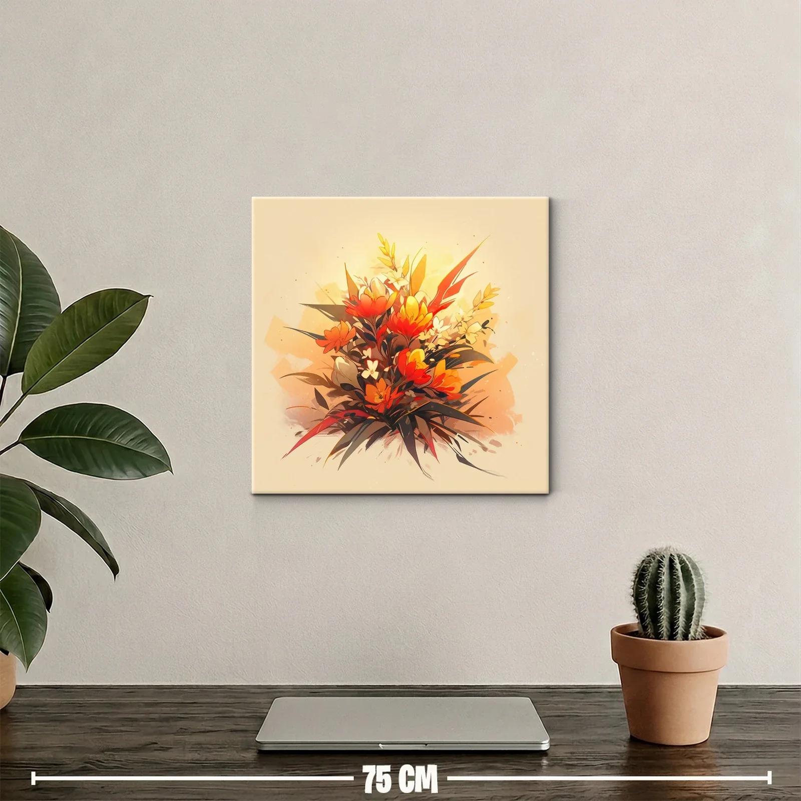 Ramo vibrante de flores en tonos cálidos y otoñales — miniatura 2