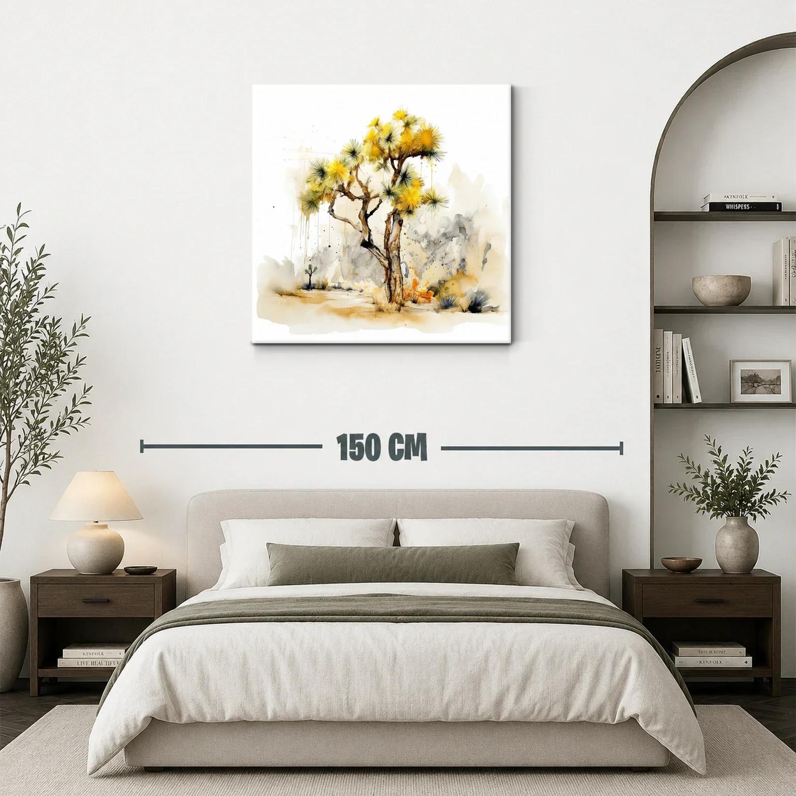 Árbol con flores amarillas en paisaje difuminado — miniatura 3