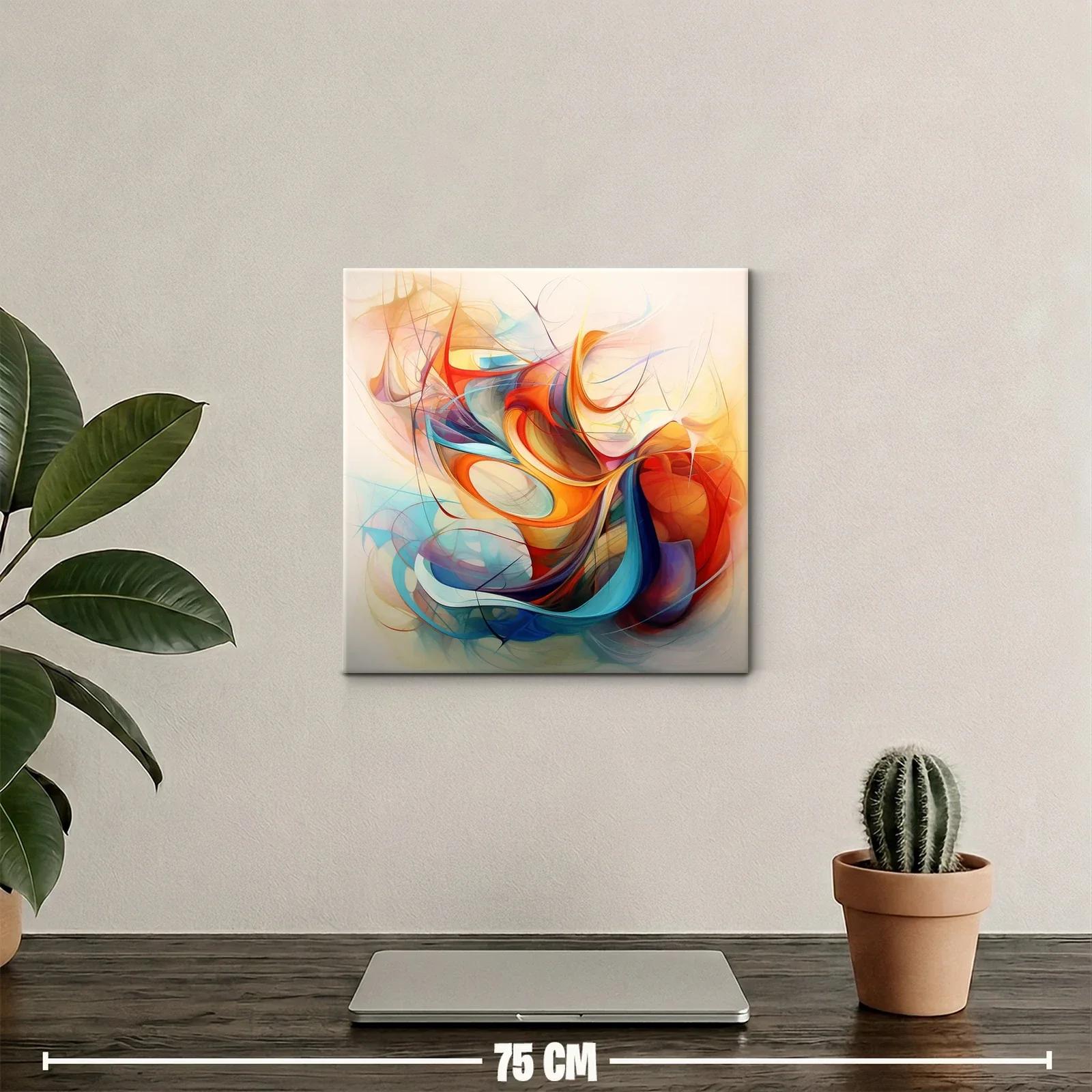 Composición abstracta con formas fluidas y vibrantes — miniatura 2