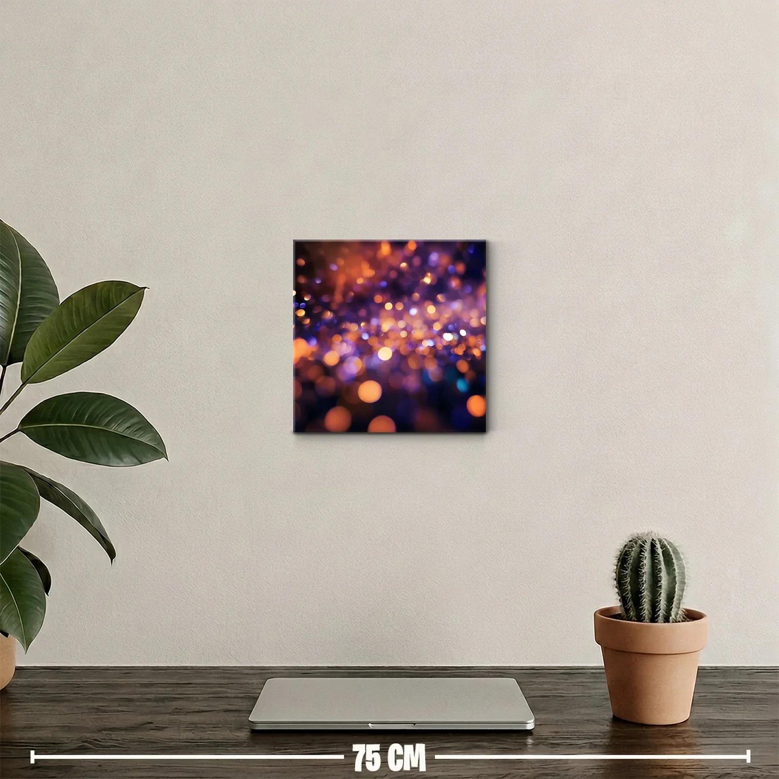 Cuadro decorativo con luces difusas en tonos cálidos y fríos — miniatura 2