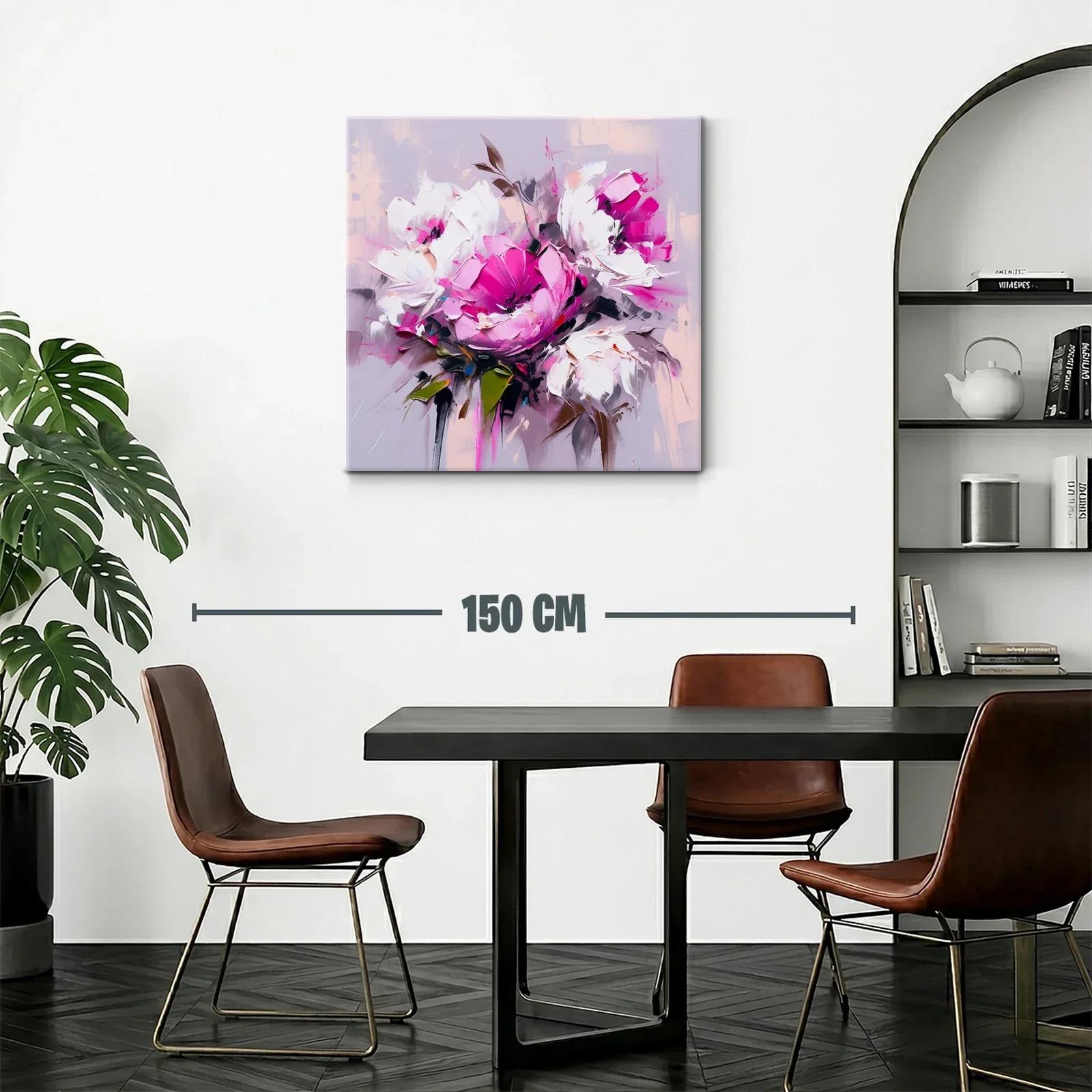 Flores vibrantes en tonos rosa y blanco con fondo suave — miniatura 2