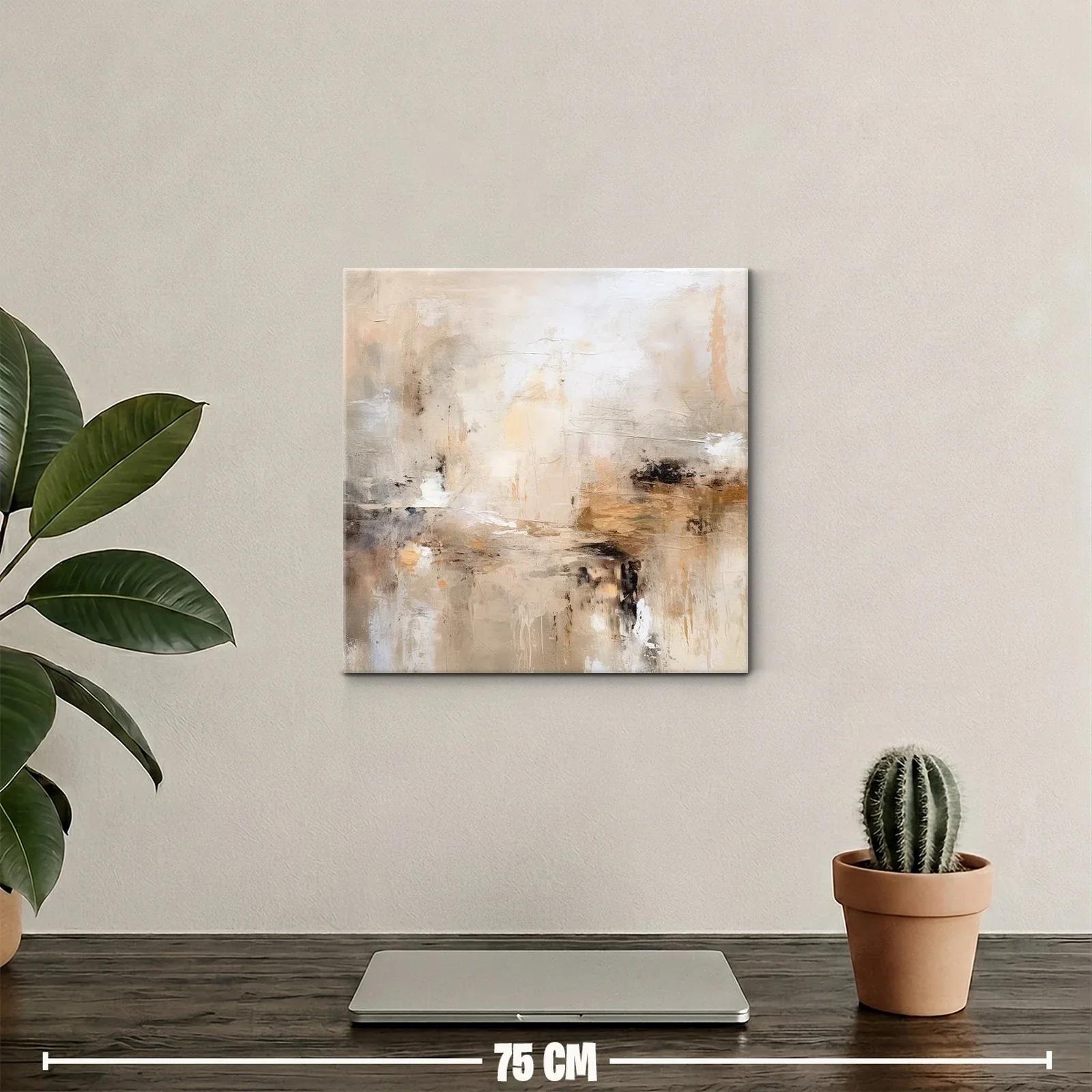 Composición abstracta en tonos cálidos y neutros — miniatura 2