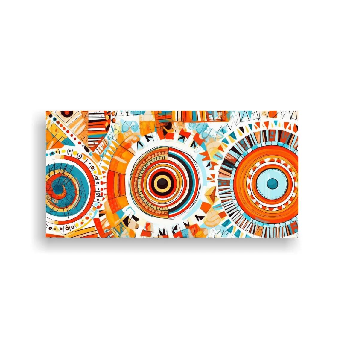 Cuadro mandala geométrica con círculos superpuestos — imagen principal