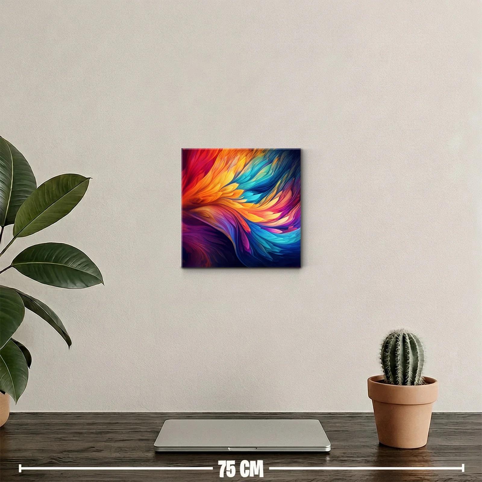Arte abstracto vibrante con formas fluidas en colores intensos — miniatura 2