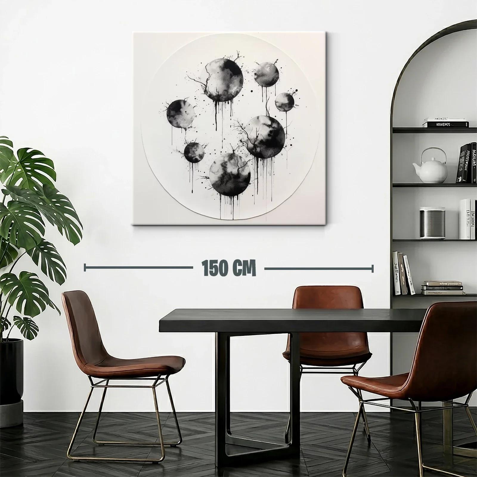 Composición de esferas en negro y gris con efecto acuarela — miniatura 2
