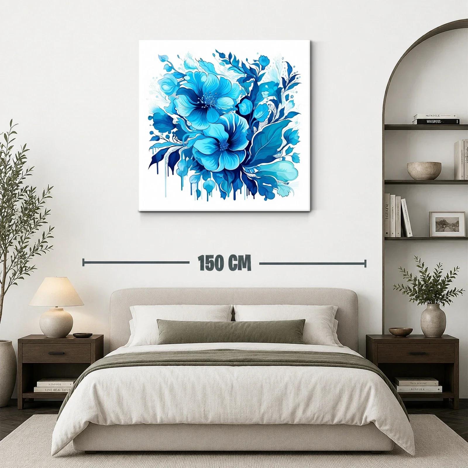 Flores azules en composición vibrante y elegante — miniatura 3
