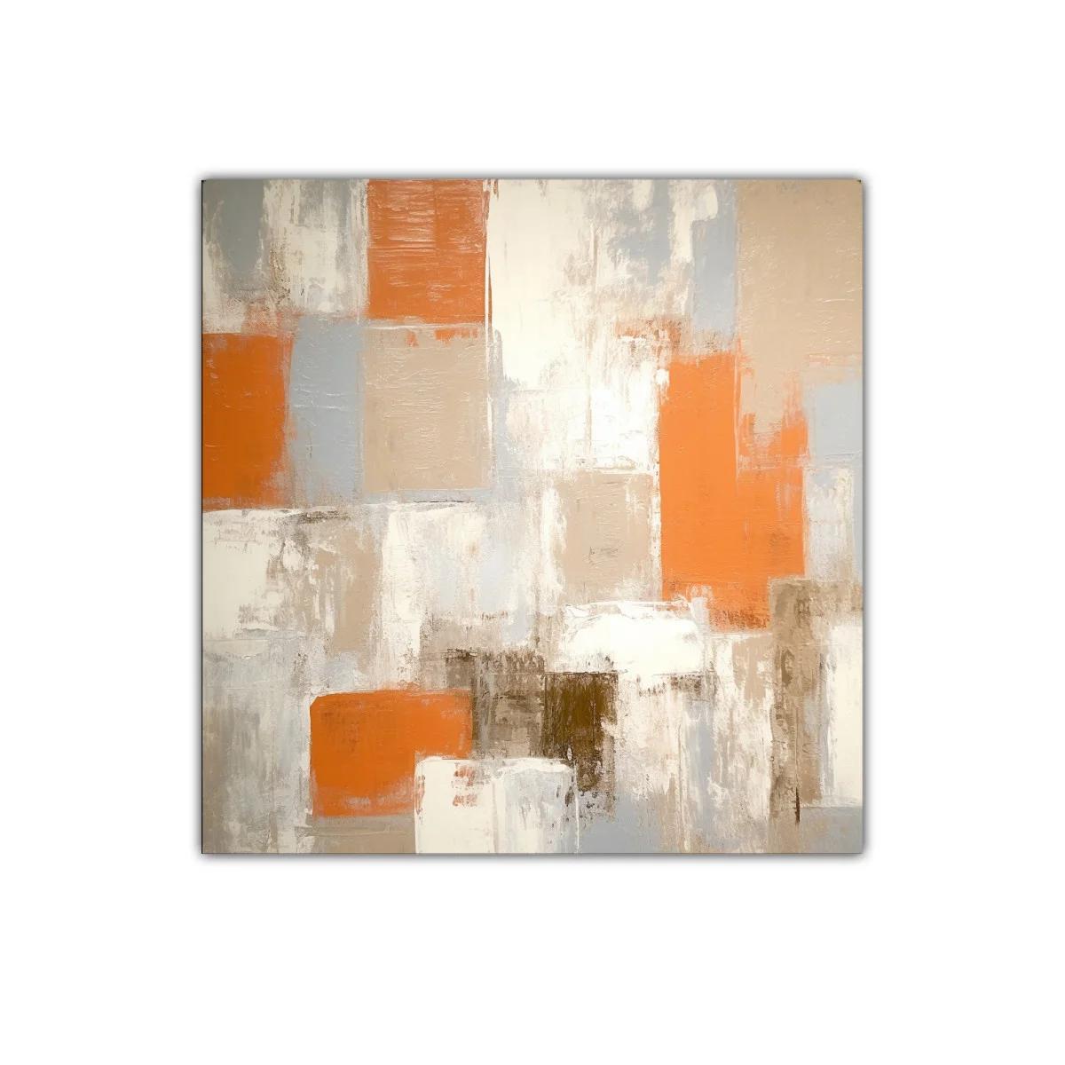 Composición Abstracta con Tonos Cálidos y Neutros — miniatura 1