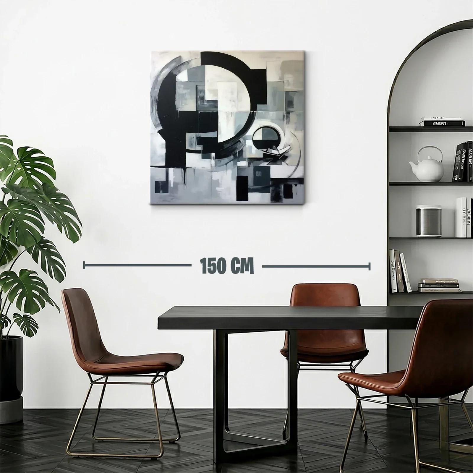 Composición abstracta con círculos y tonos neutros — miniatura 2