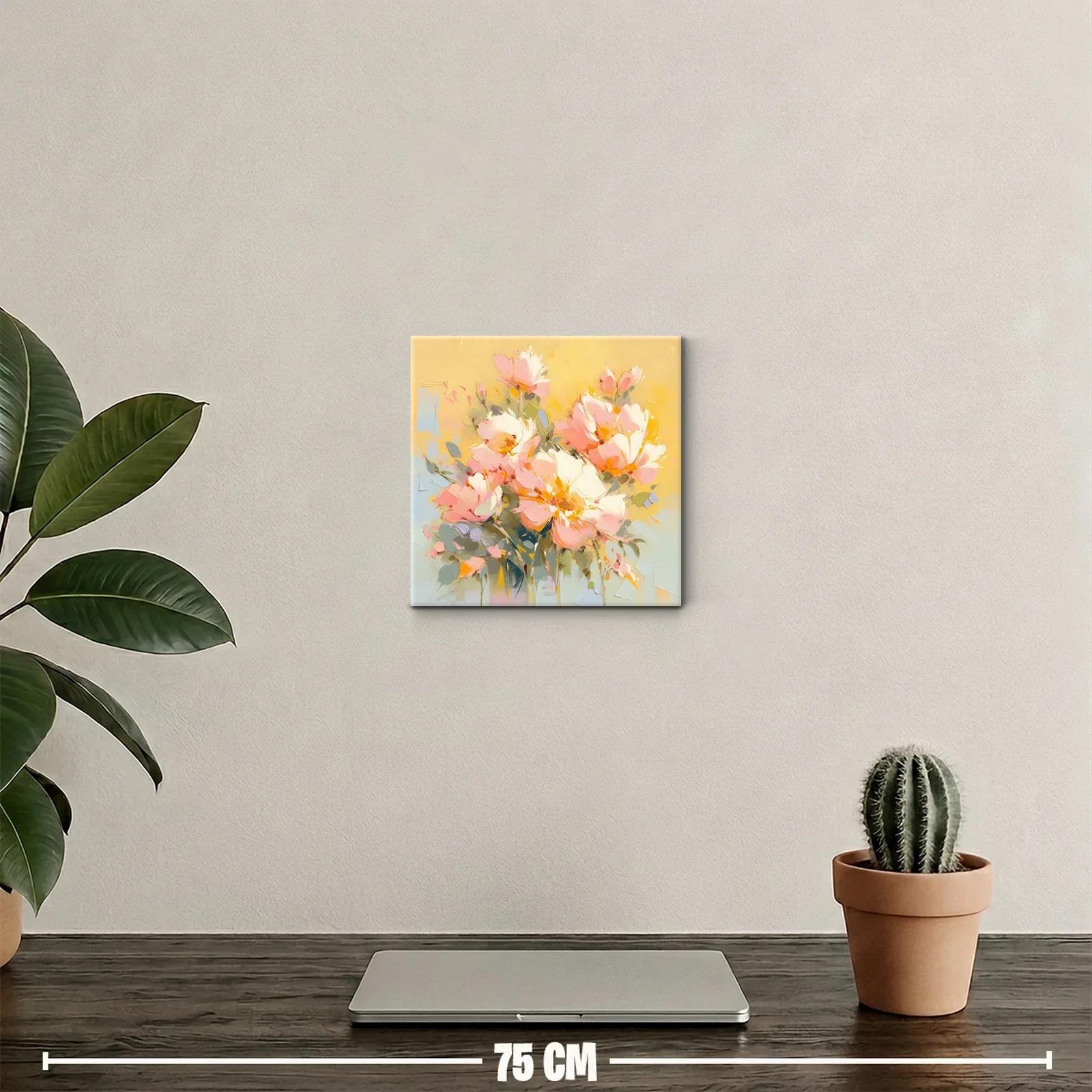 Cuadro con ramo de flores en tonos pastel — miniatura 2