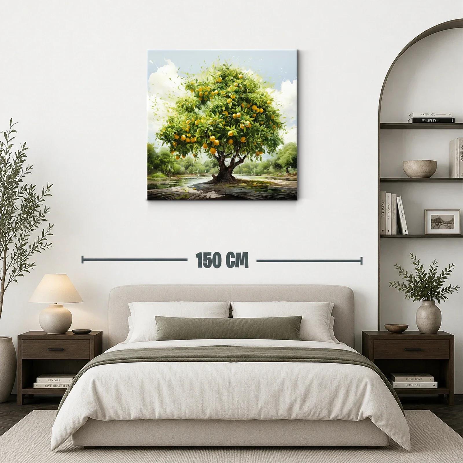 Árbol de naranjas vibrante con paisaje natural sereno — miniatura 3