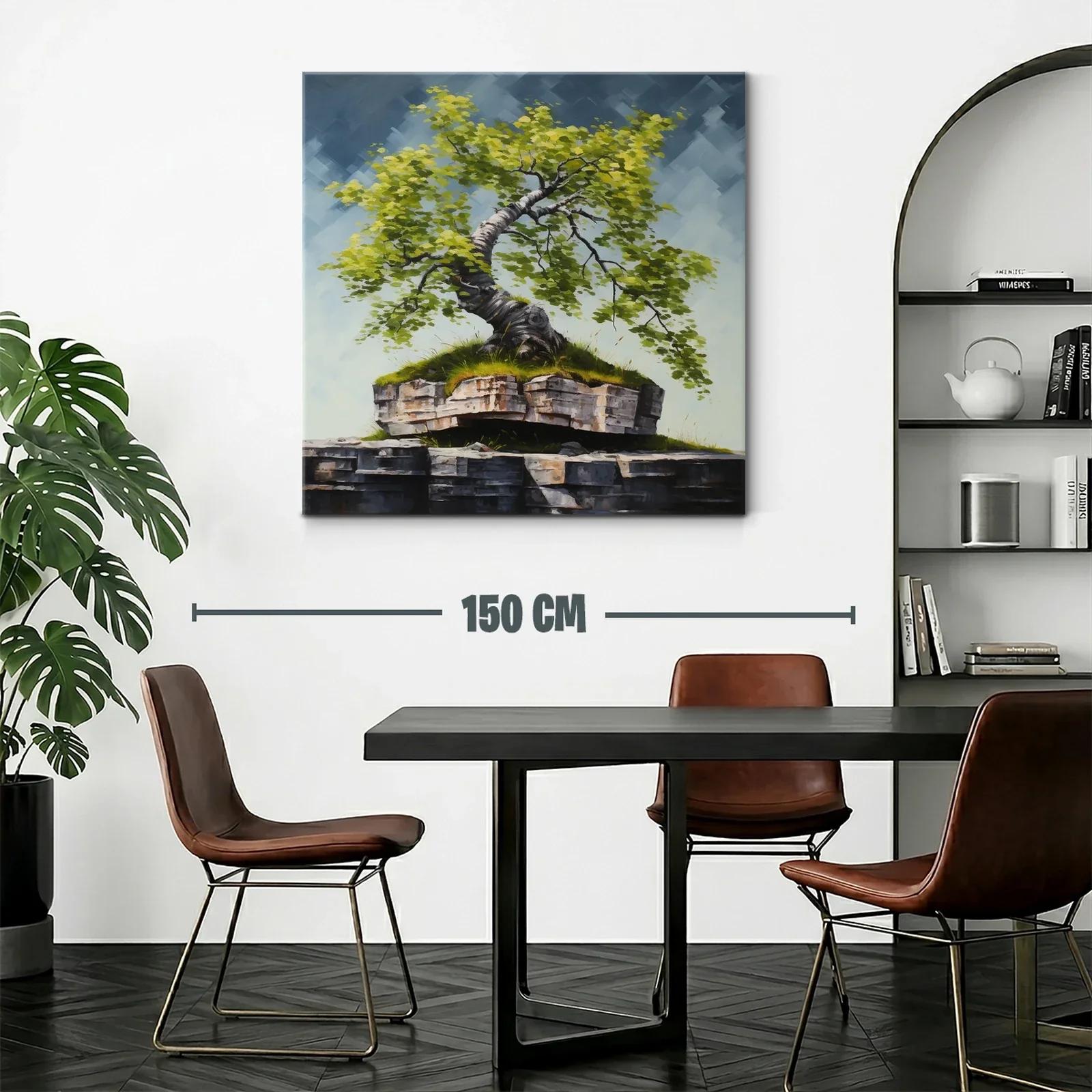 Árbol solitario sobre roca en paisaje natural — miniatura 2