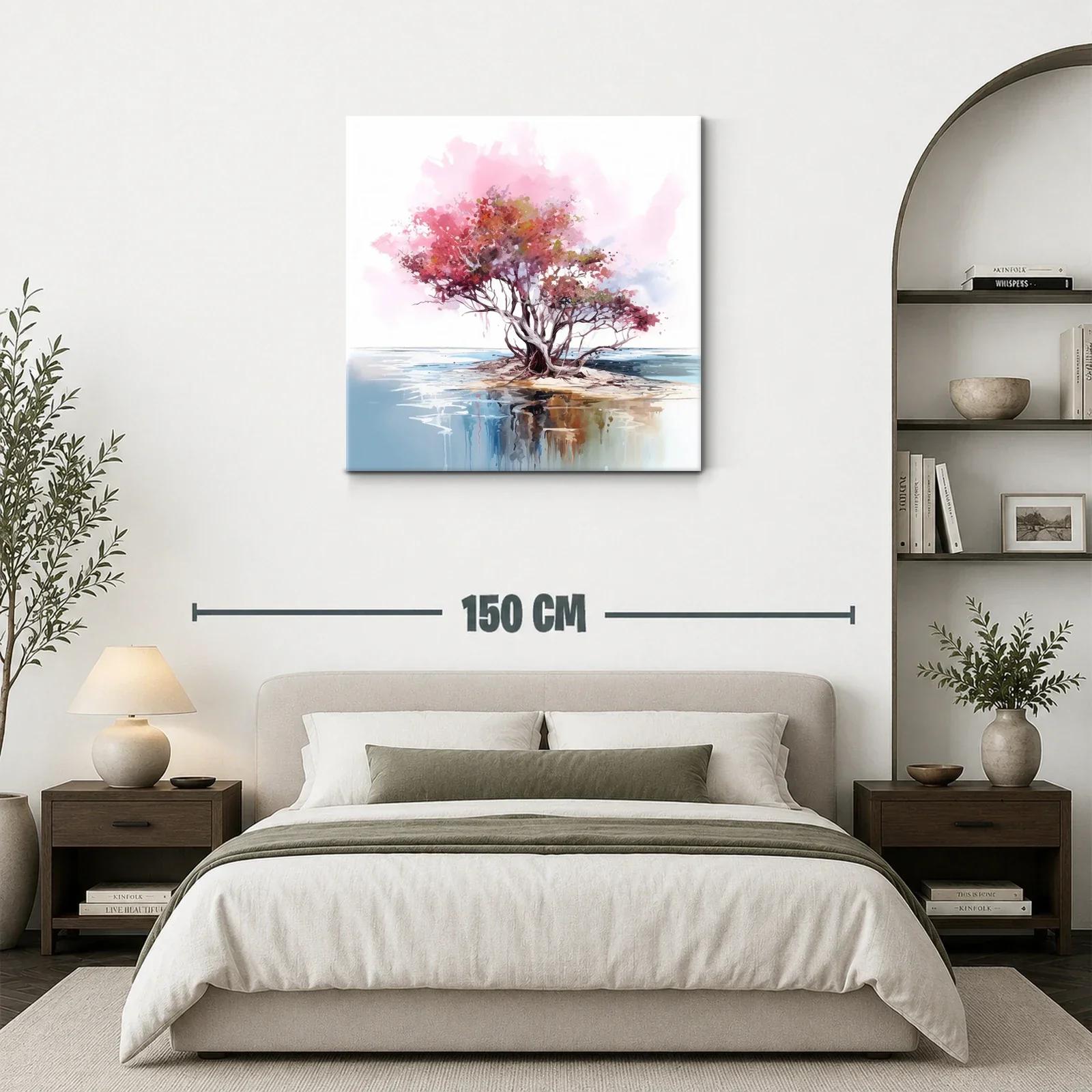 Árbol vibrante con reflejo en agua tranquila — miniatura 3