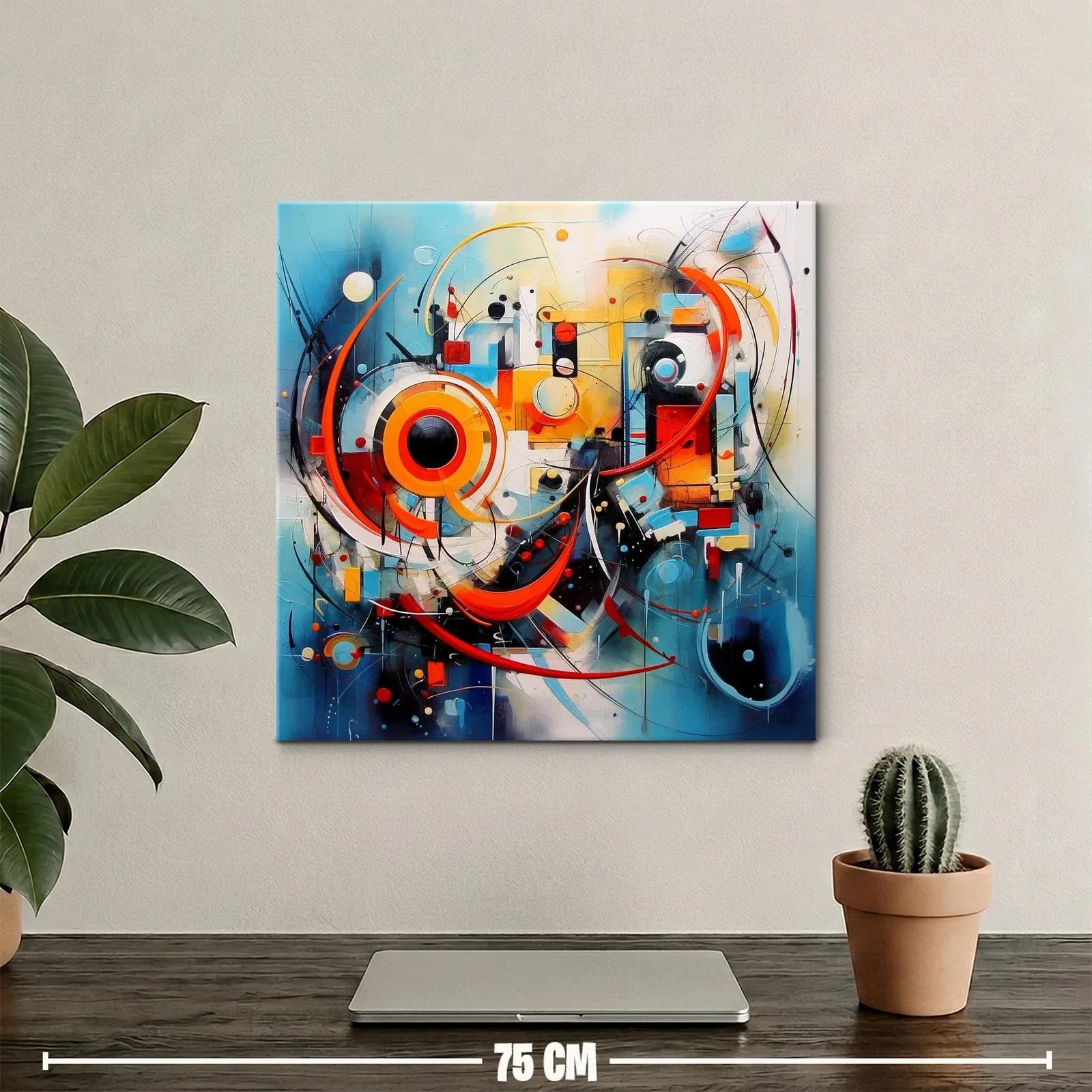 Composición abstracta con círculos y líneas dinámicas — miniatura 2