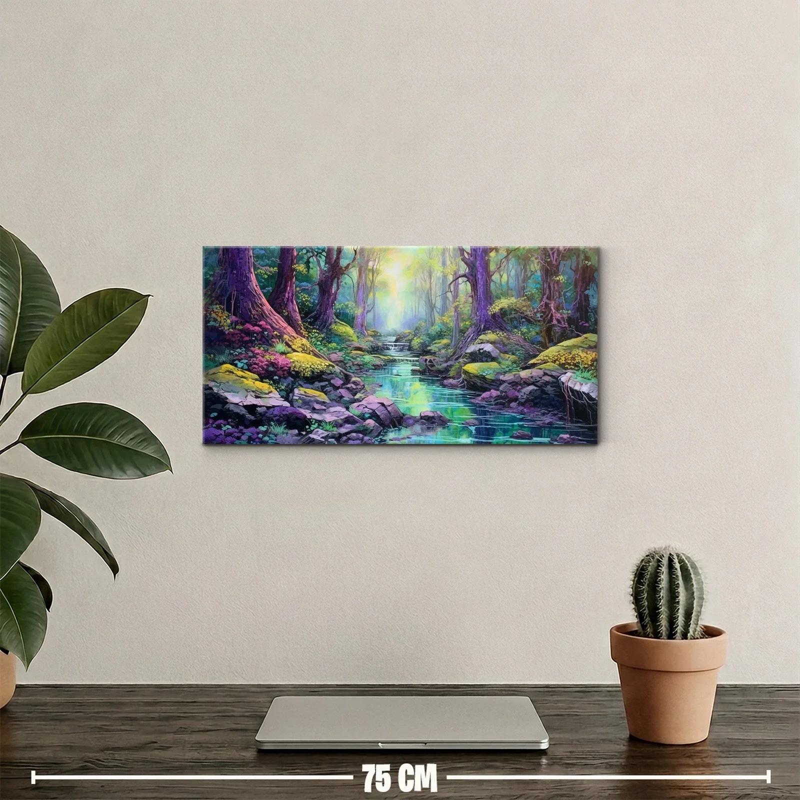 Cuadro arroyo en bosque encantado con musgo — miniatura 2