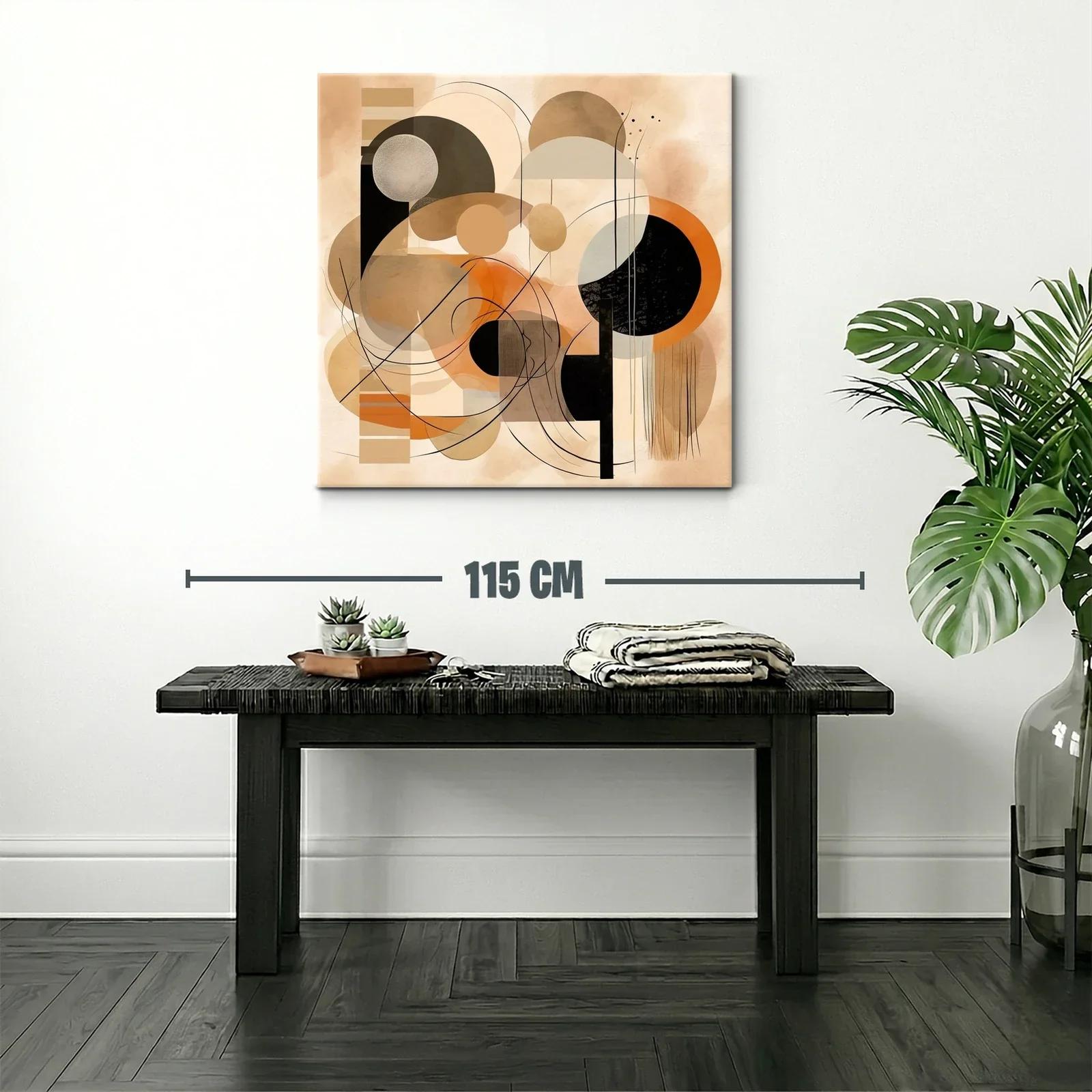 Composición abstracta con formas geométricas y tonos cálidos — miniatura 2
