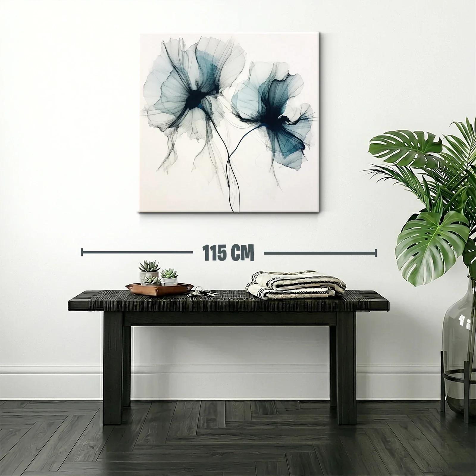 Elegancia floral en azul suavemente etéreo — miniatura 2