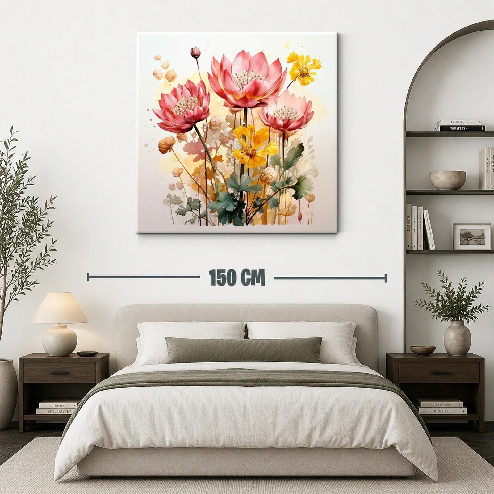 Composición floral vibrante con tonos rosas y amarillos — miniatura 3
