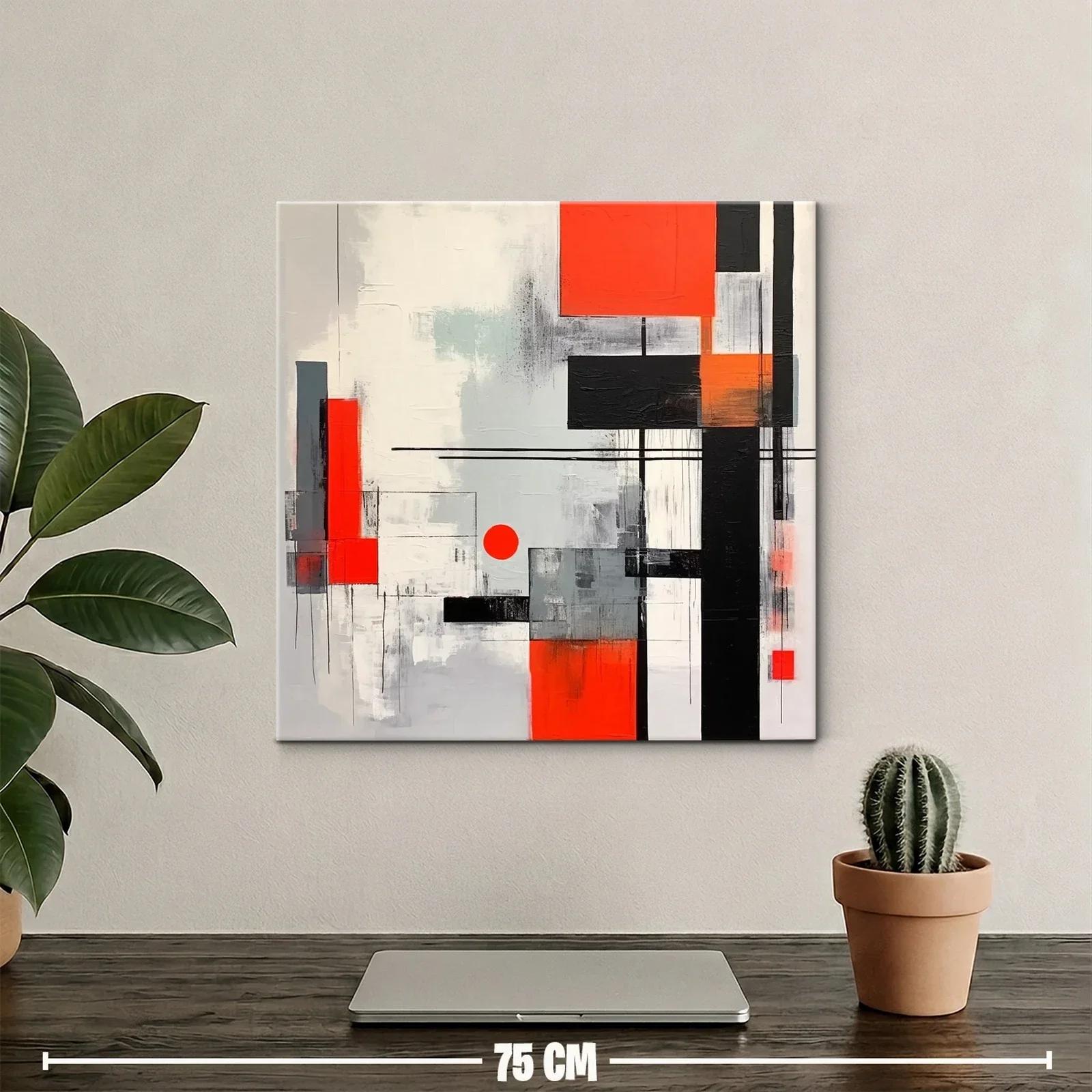 Composición abstracta con bloques y líneas geométricas intensas — miniatura 2