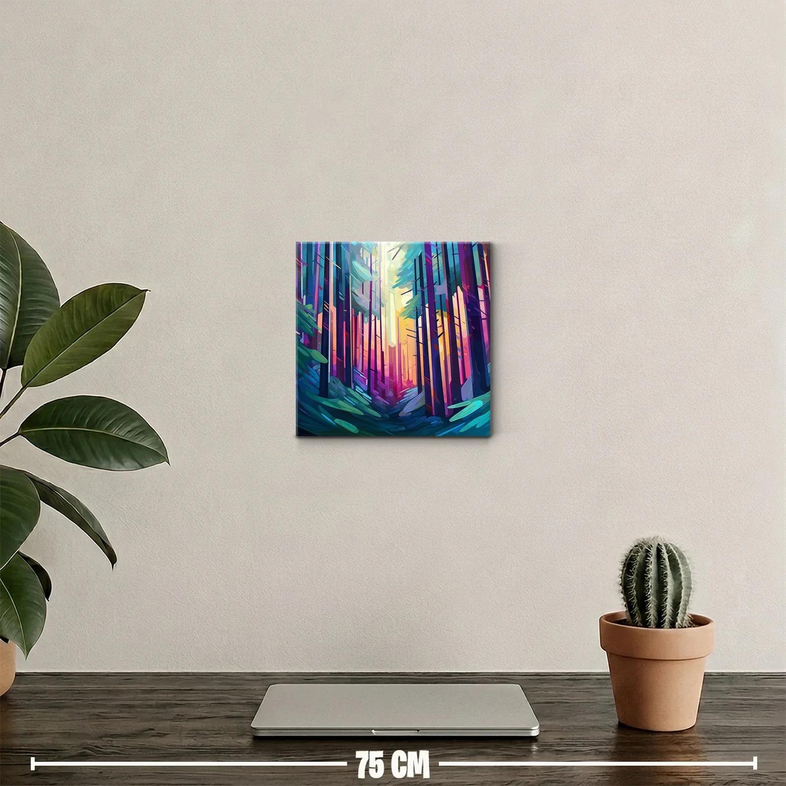 Bosque vibrante con colores intensos y luces suaves — miniatura 2