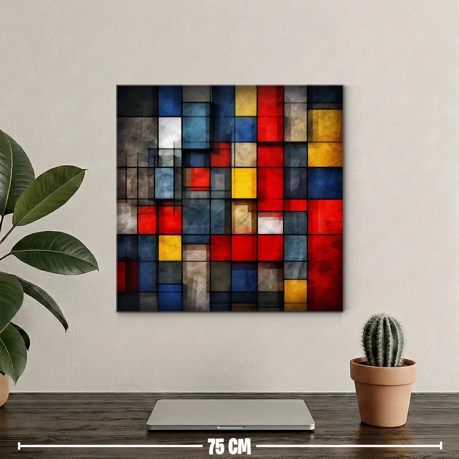 Composición geométrica en tonos vivos y sobrios — miniatura 2