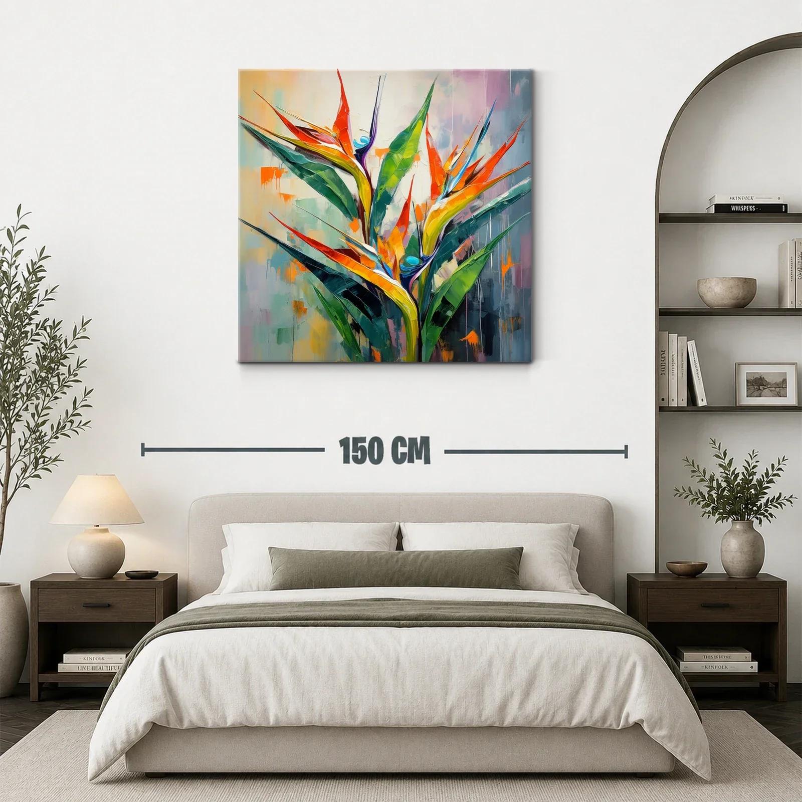 Cuadro moderno con vibrante flor exótica tropical — miniatura 3