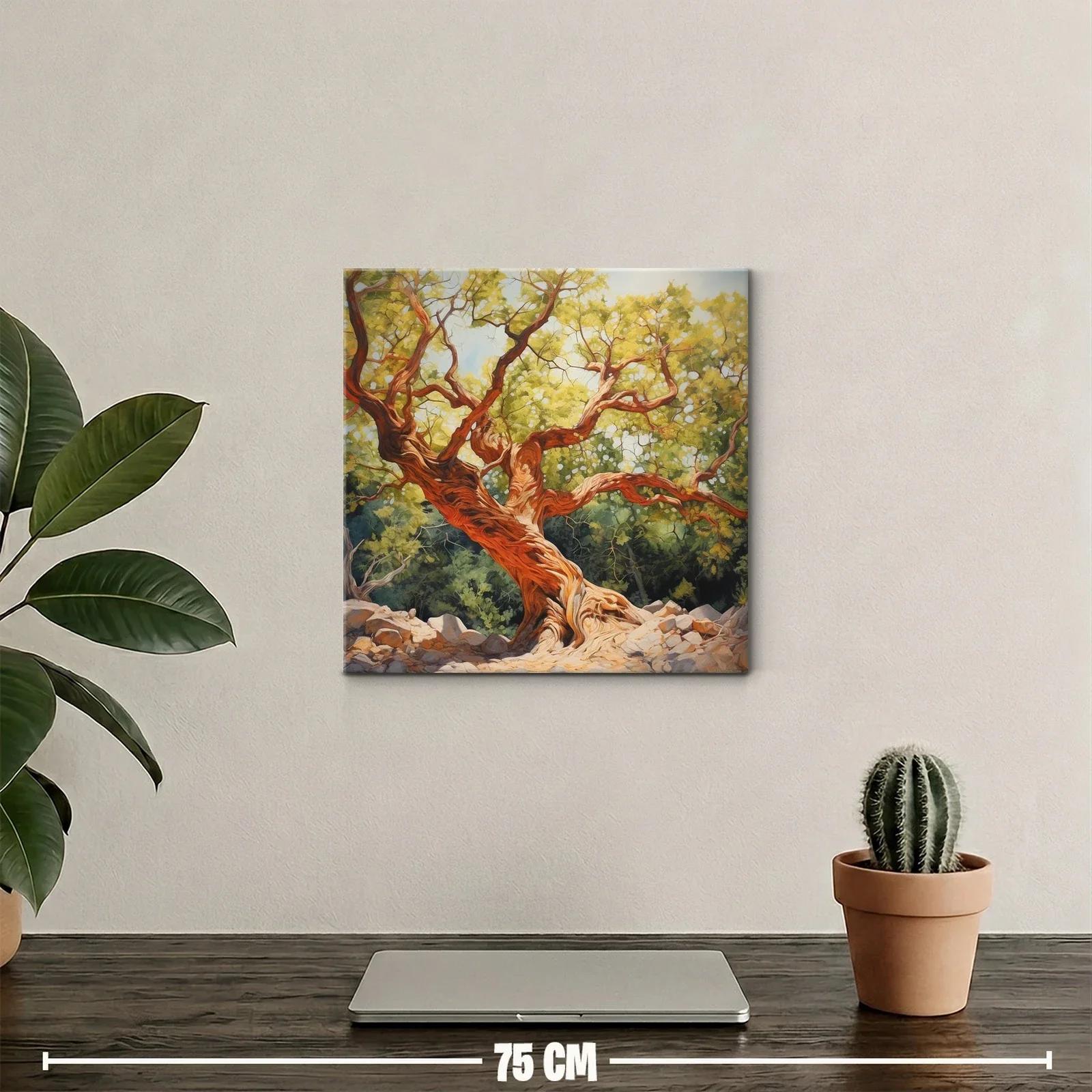 Majestuoso árbol con tronco retorcido y follaje luminoso — miniatura 2