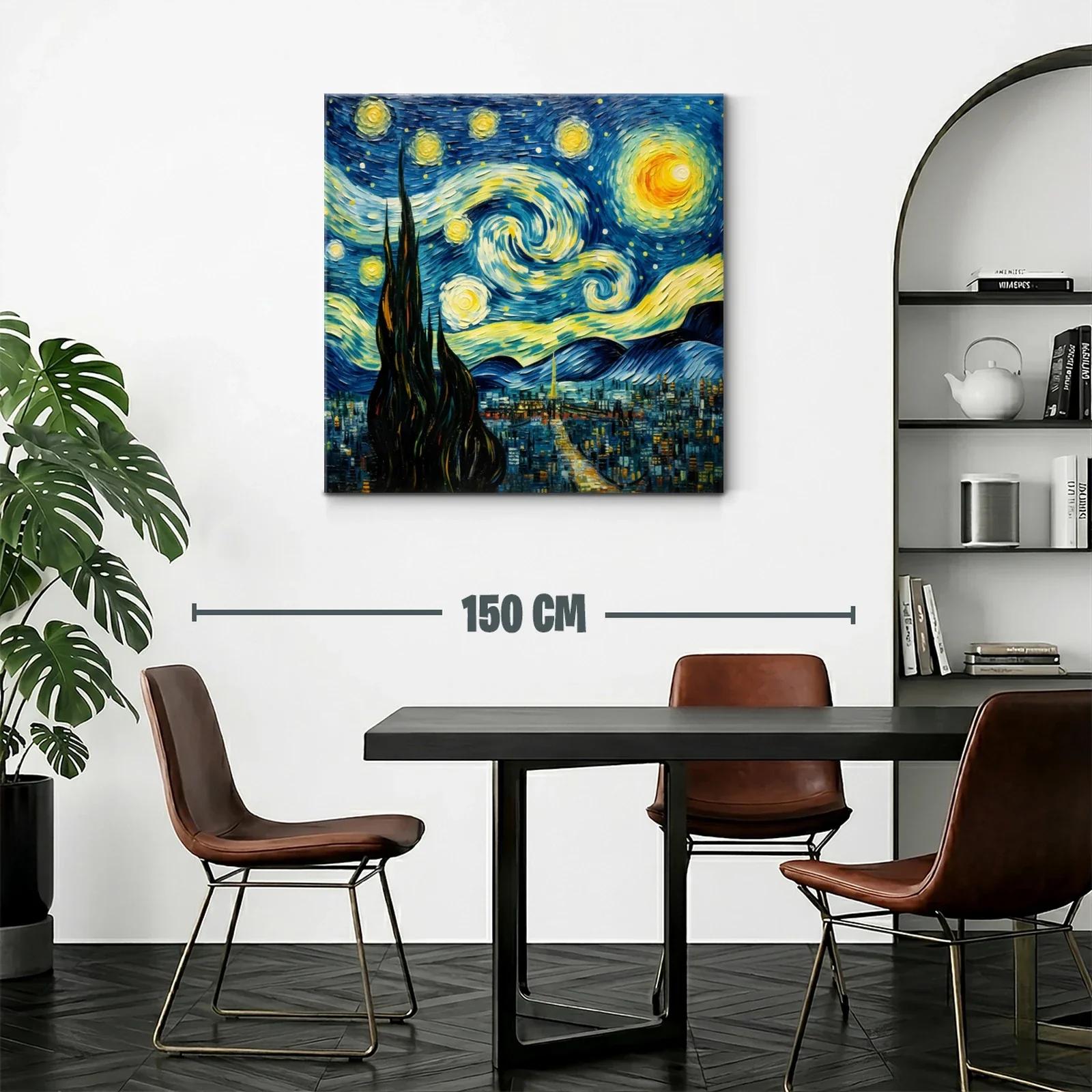 Cielo nocturno vibrante con espirales luminosas y estrellas — miniatura 2