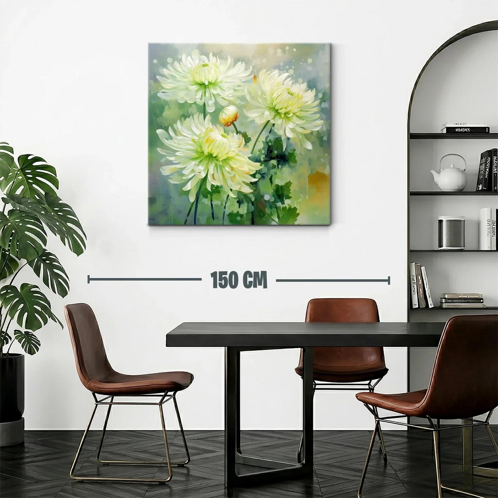 Elegancia natural con flores blancas y verdes suaves — miniatura 2