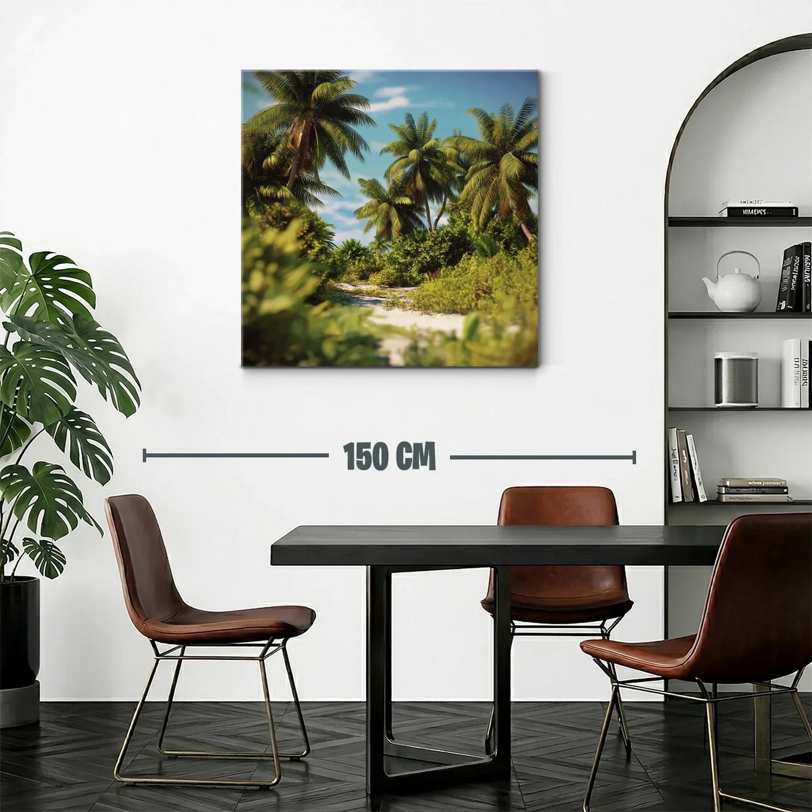 Paisaje tropical con palmeras y vegetación exuberante — miniatura 2