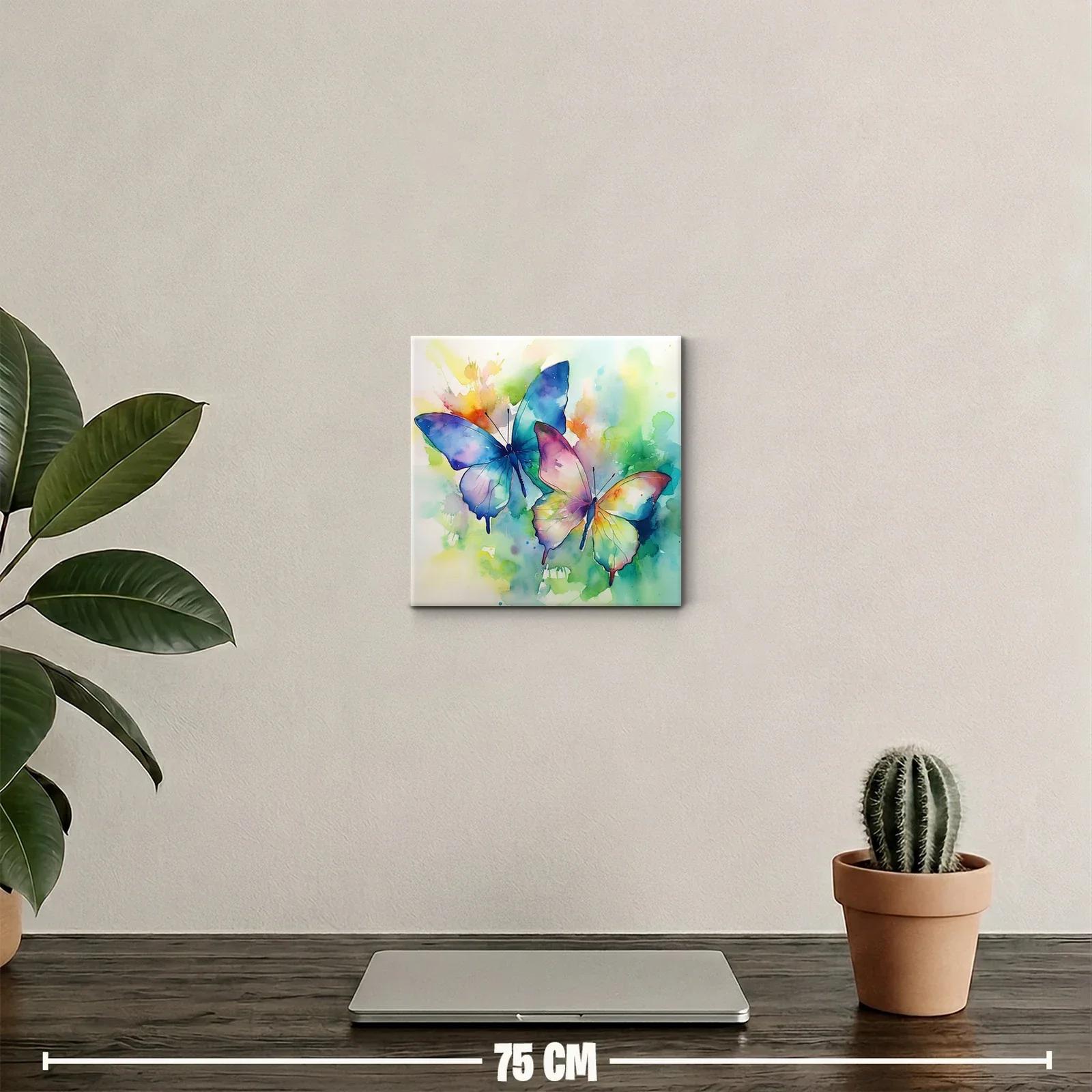 Mariposas vibrantes con acuarelas en tonos intensos y suaves — miniatura 2