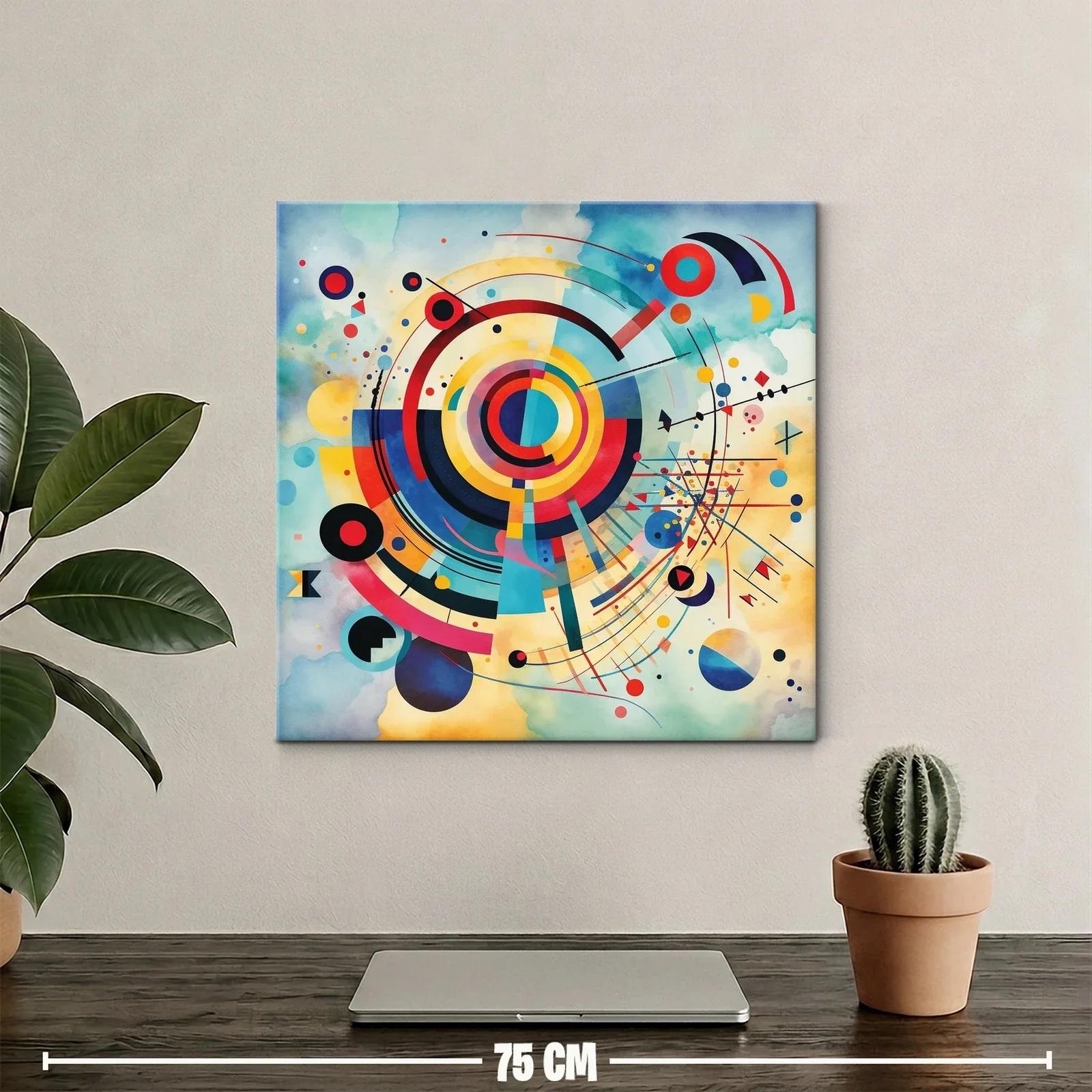 Composición abstracta con círculos y líneas dinámicas — miniatura 2