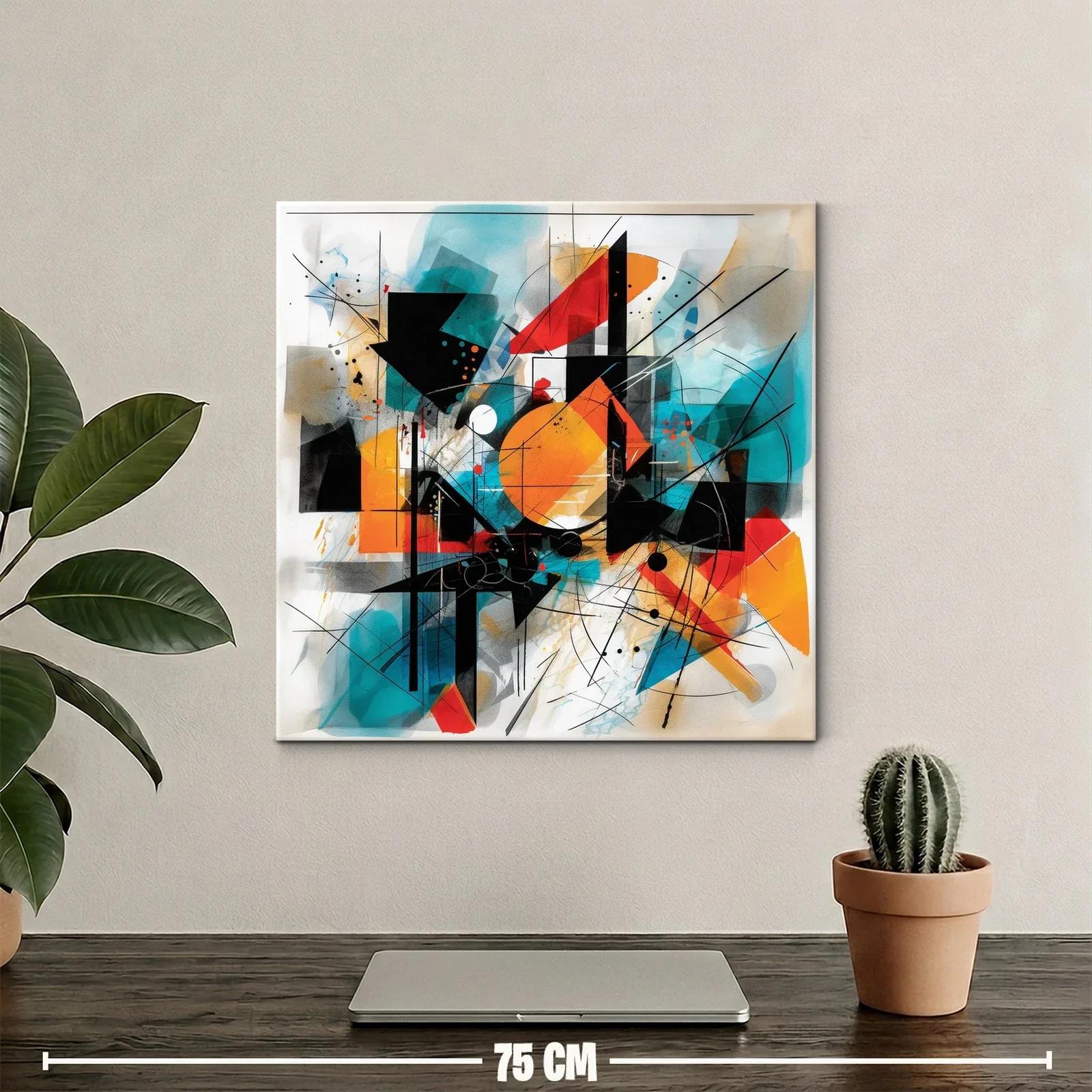 Composición abstracta vibrante con formas geométricas dinámicas — miniatura 2