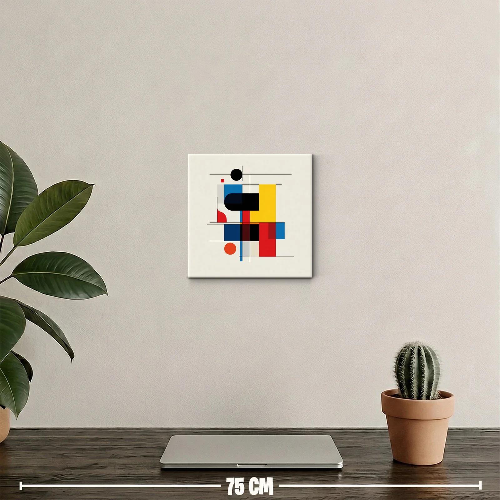 Composición geométrica con colores primarios en armonía — miniatura 2