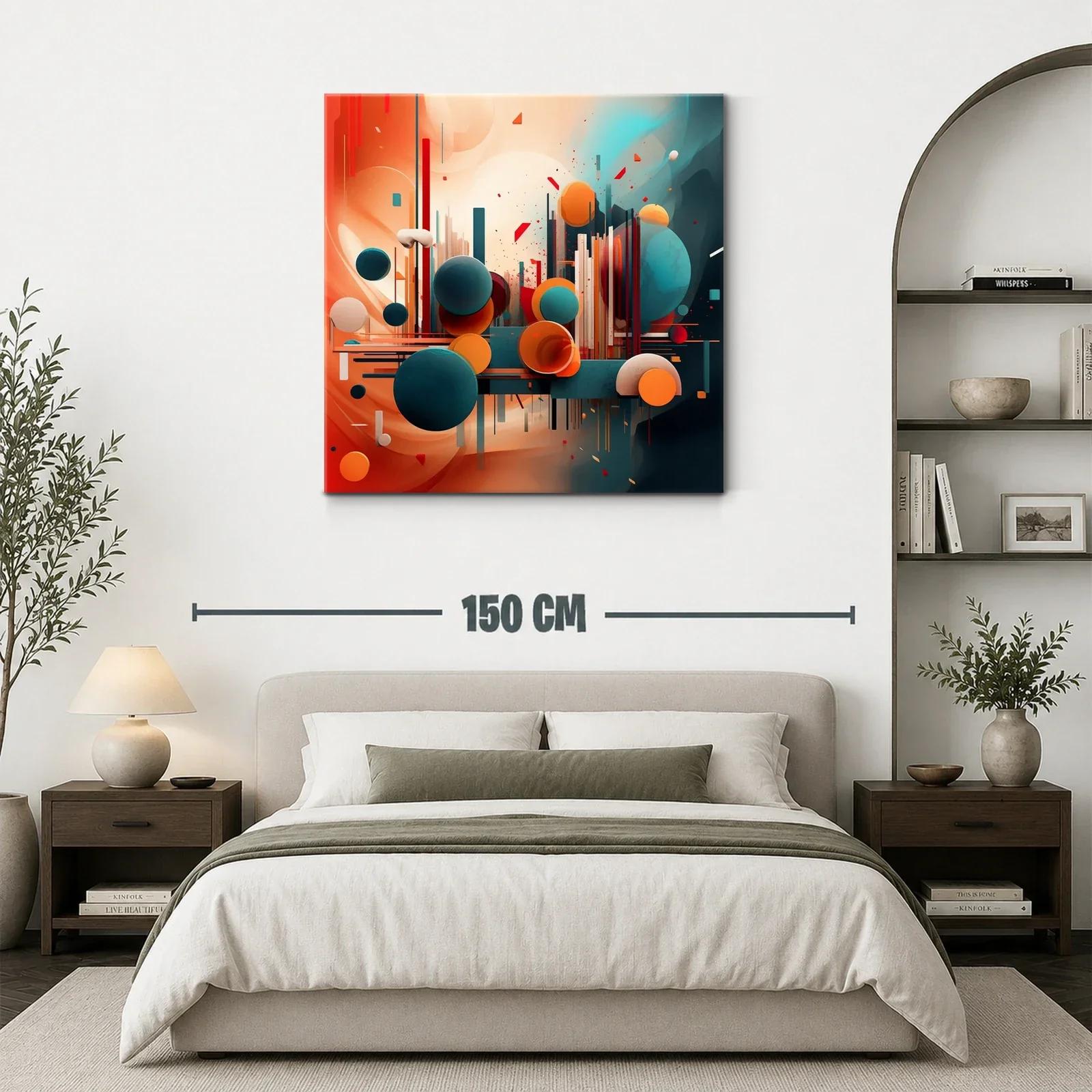 Composición abstracta con formas geométricas y tonos cálidos — miniatura 3
