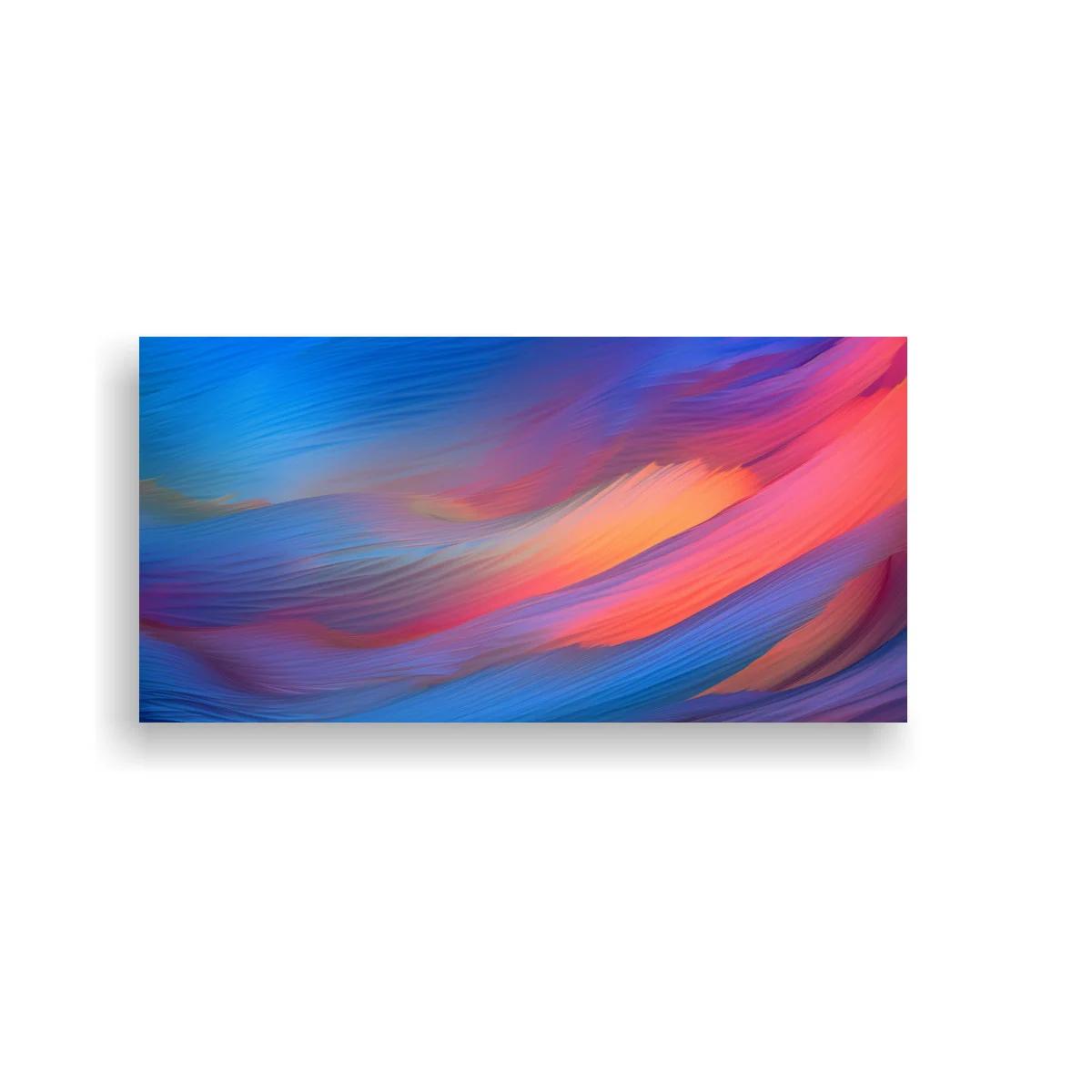 Cuadro ondas abstractas de color con barridos fluidos — imagen principal