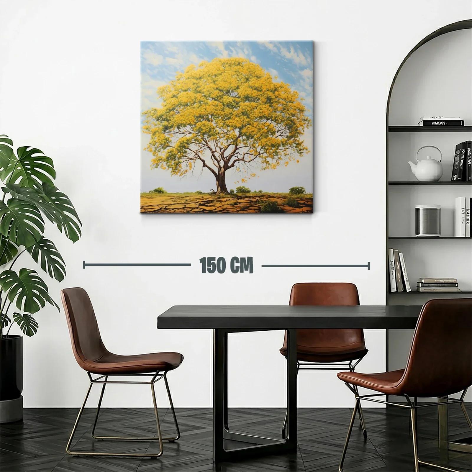 Árbol Dorado en Paisaje Cálido y Sereno — miniatura 2