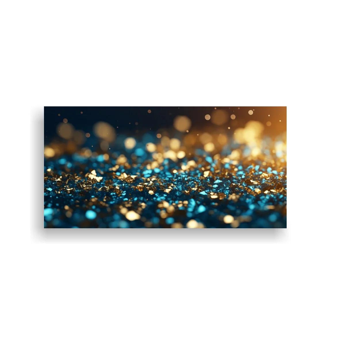 Cuadro partículas brillantes desenfocadas en franja panorámica — imagen principal