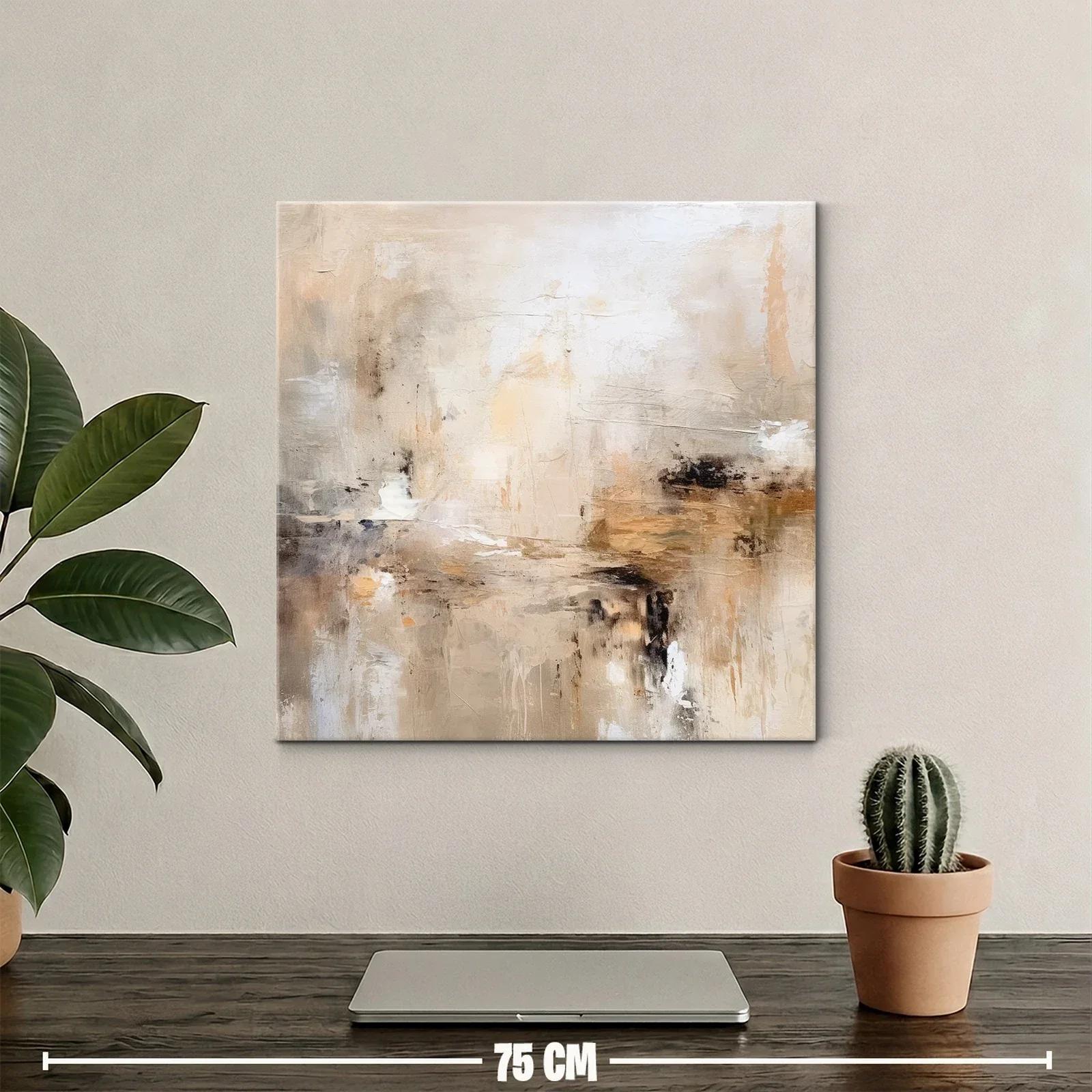 Composición abstracta en tonos cálidos y neutros — miniatura 2