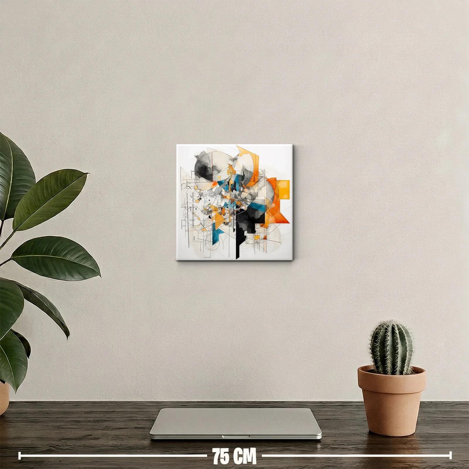 Composición abstracta con formas geométricas y colores vibrantes — miniatura 2