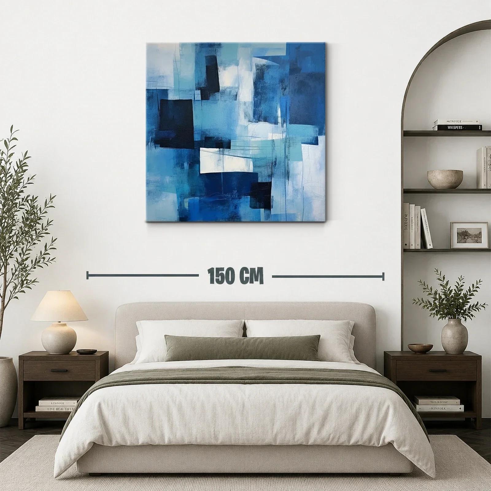 Composición abstracta en tonos azules y blancos — miniatura 3