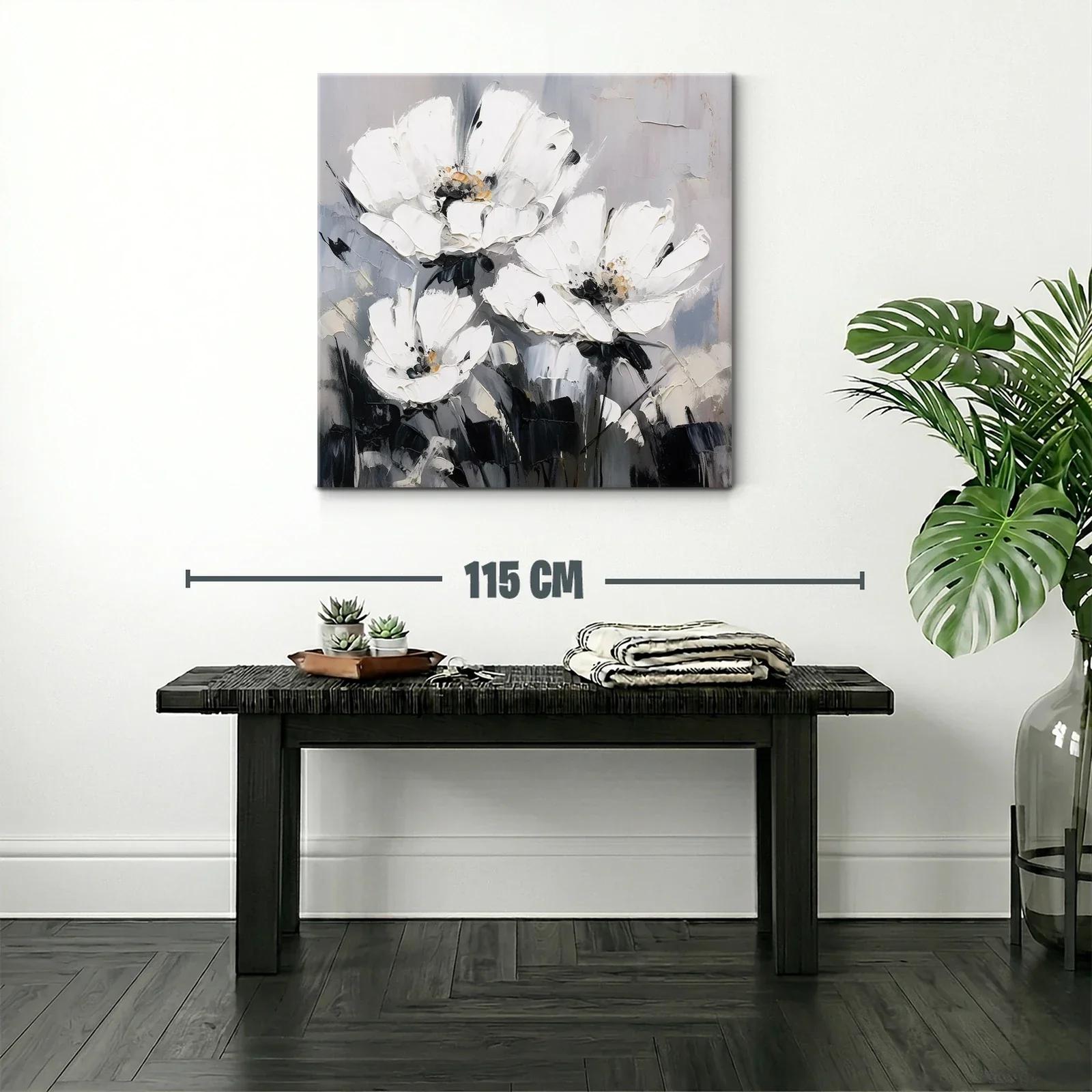 Elegancia floral en tonos neutros para espacios modernos — miniatura 2