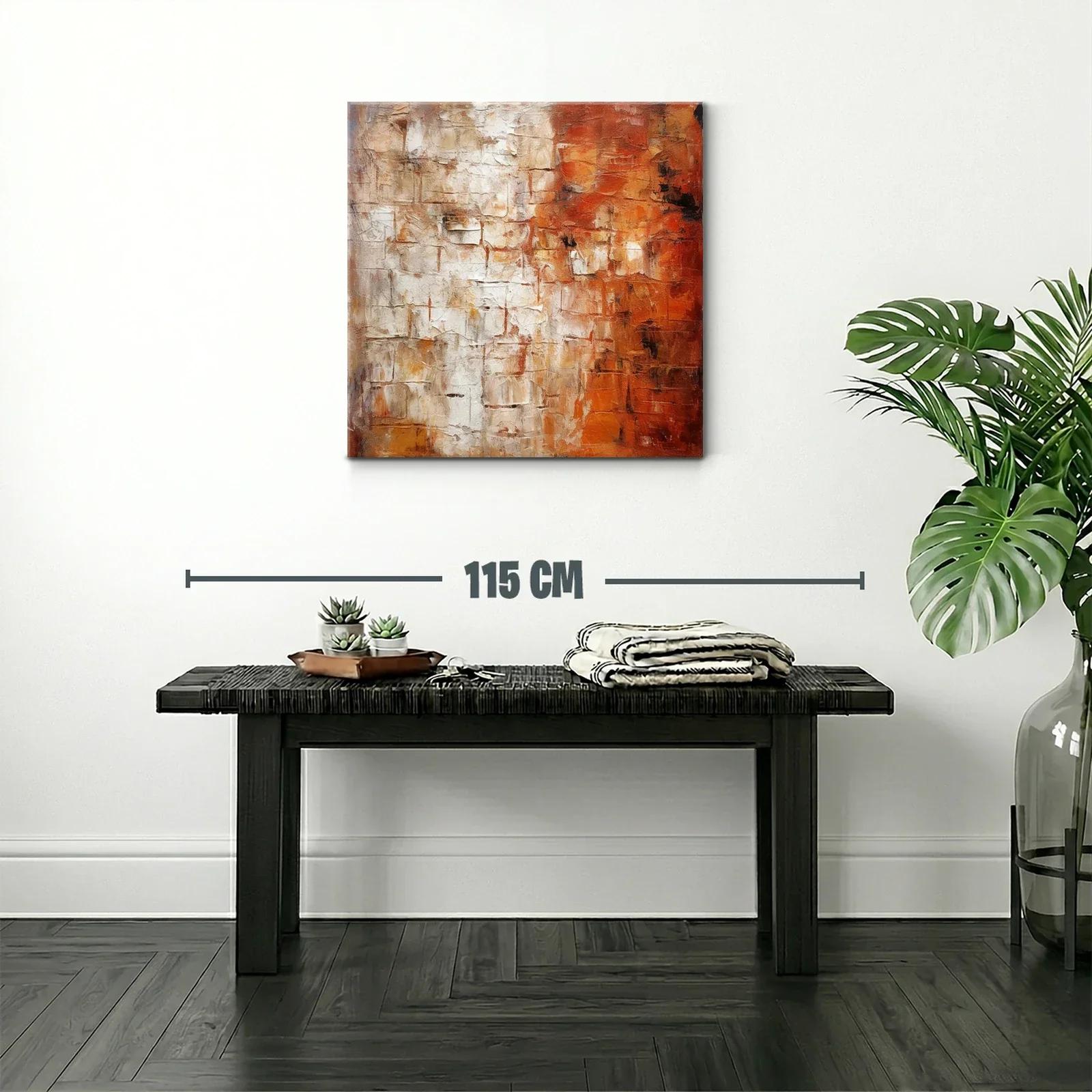 Cuadro abstracto con tonos cálidos y texturas envolventes — miniatura 2