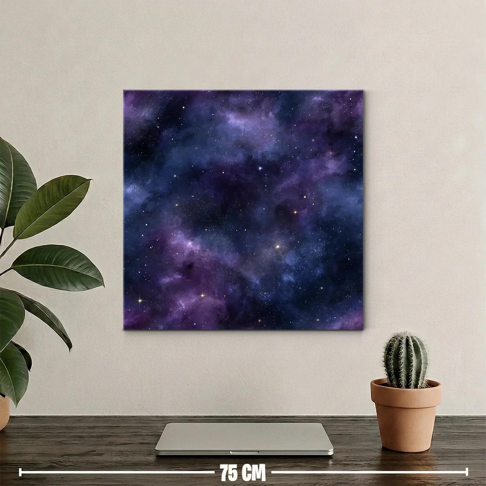 Cuadro de galaxia con tonos morados y azul oscuro — miniatura 2